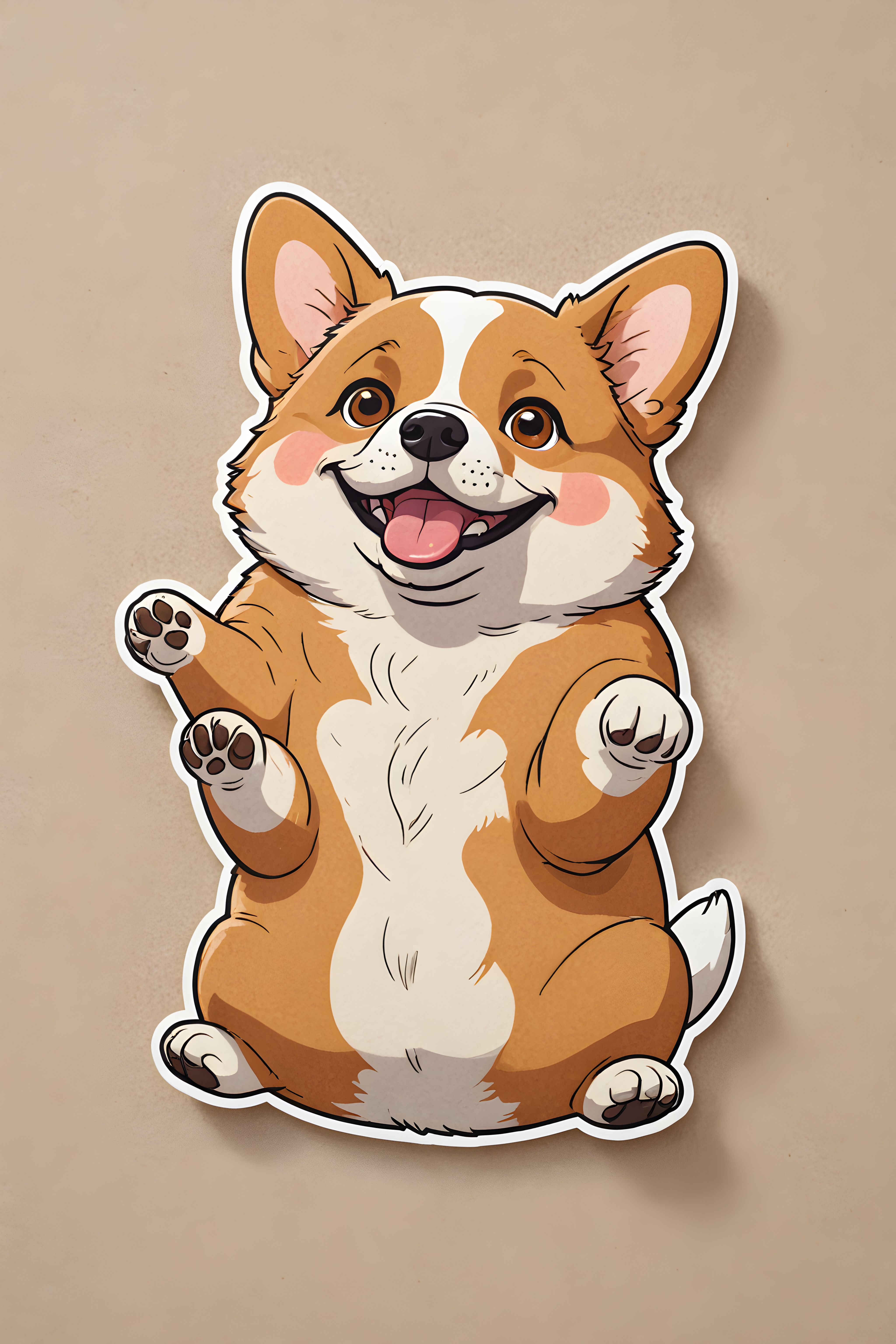 Sploot Corgi — Cartoon / Kawaii (Funny)