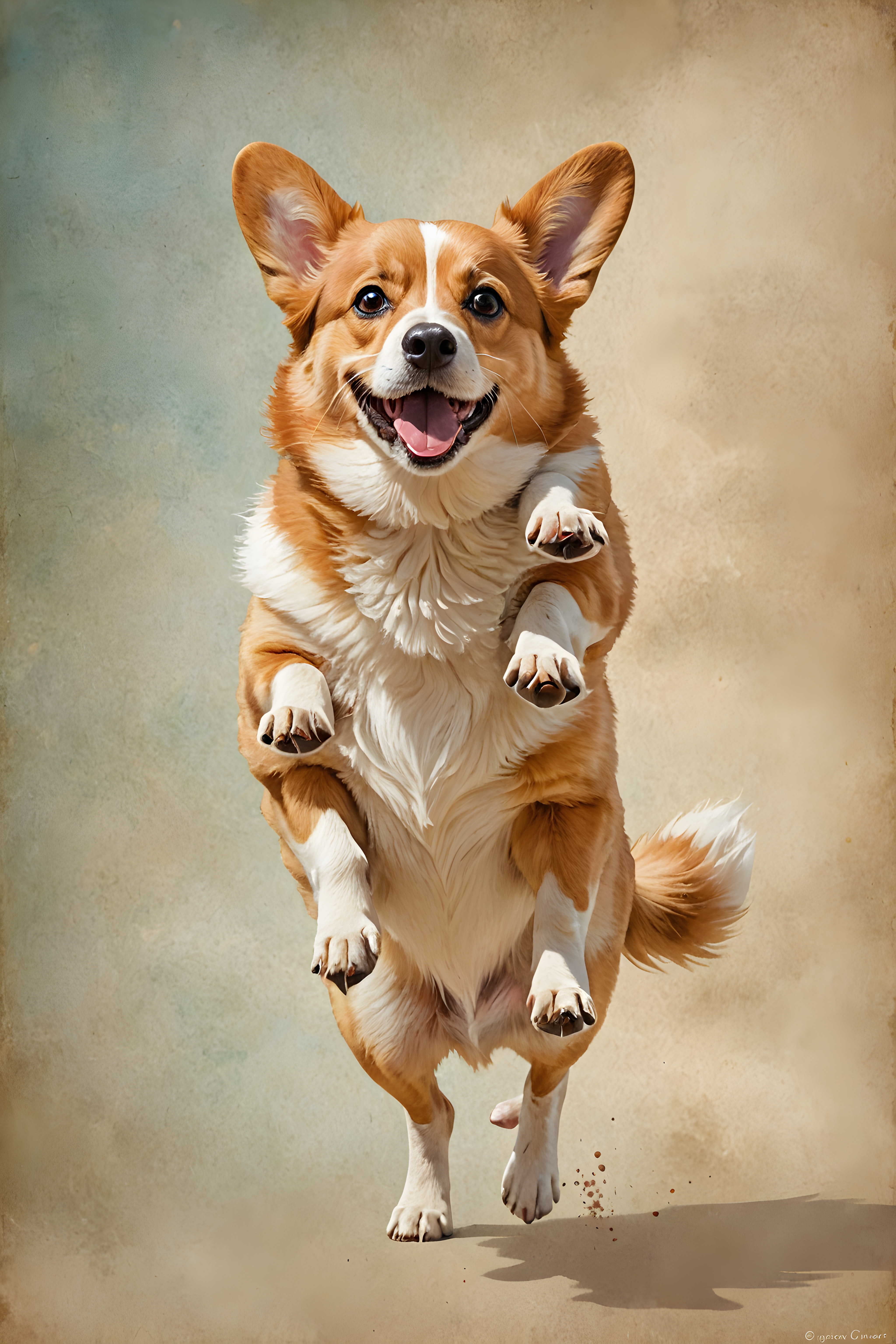 Sploot Corgi — Watercolor (Motivational)