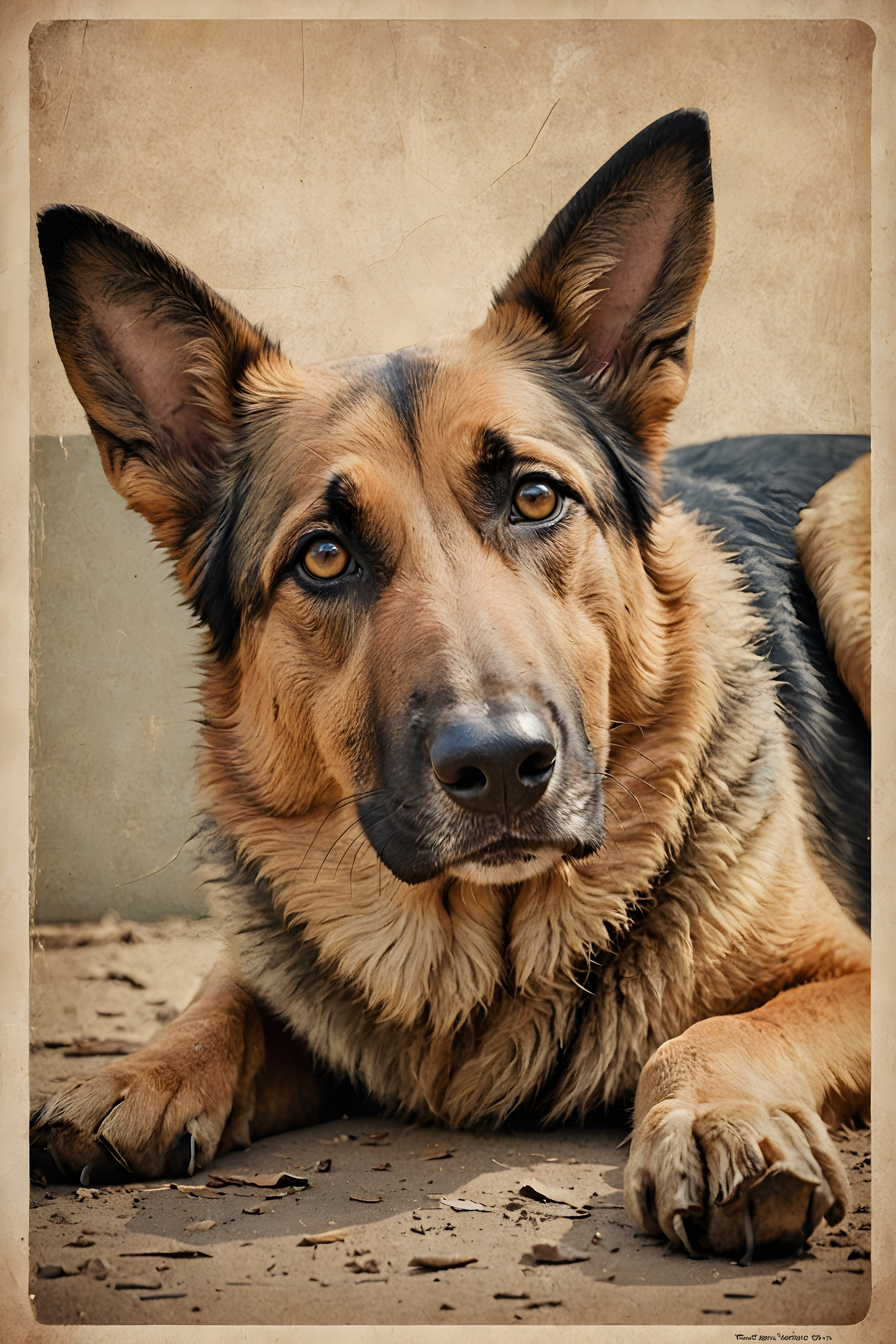 Zoomies Shepherd — Vintage Poster (Emotional)