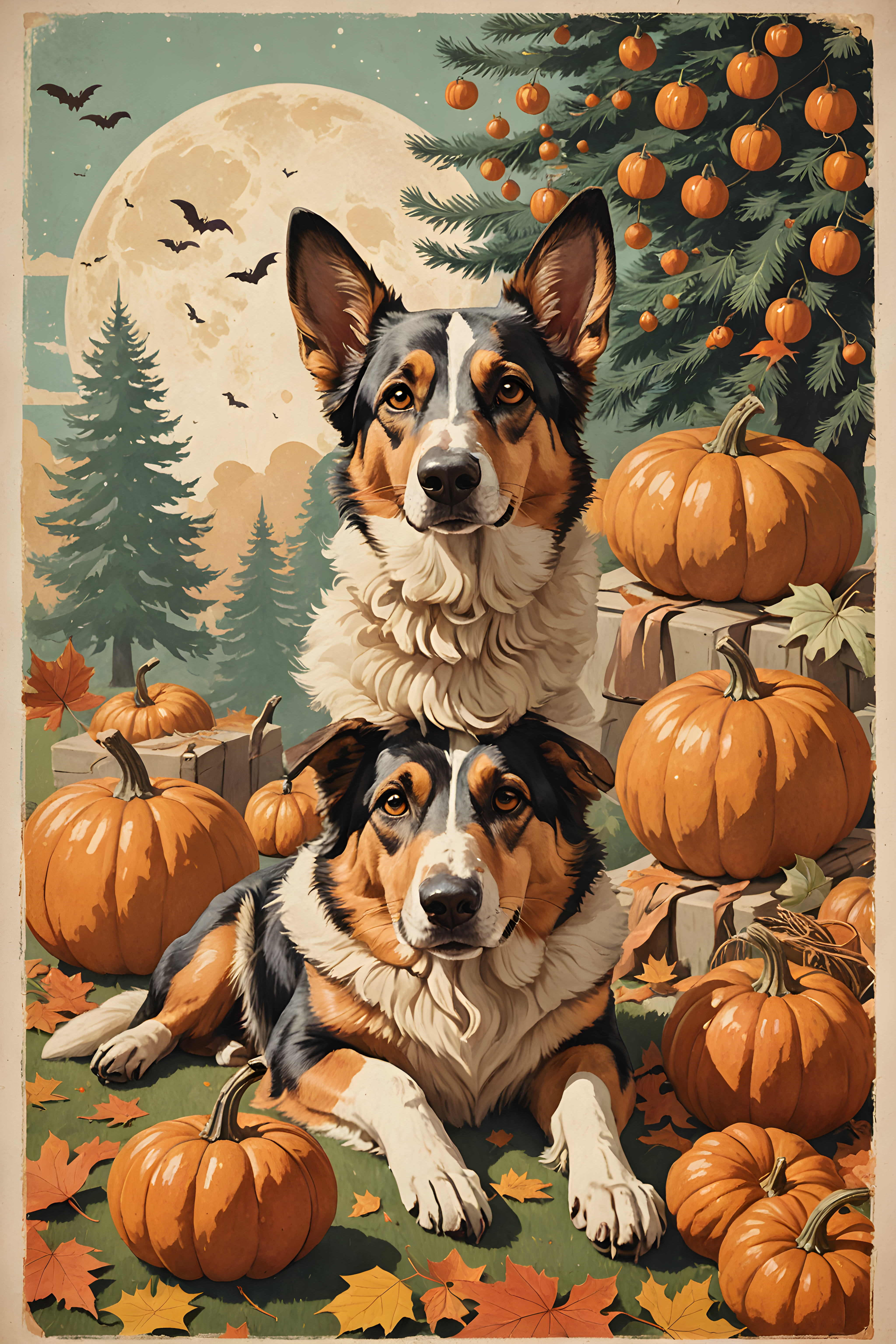 Zoomies Shepherd — Vintage Poster (Seasonal)