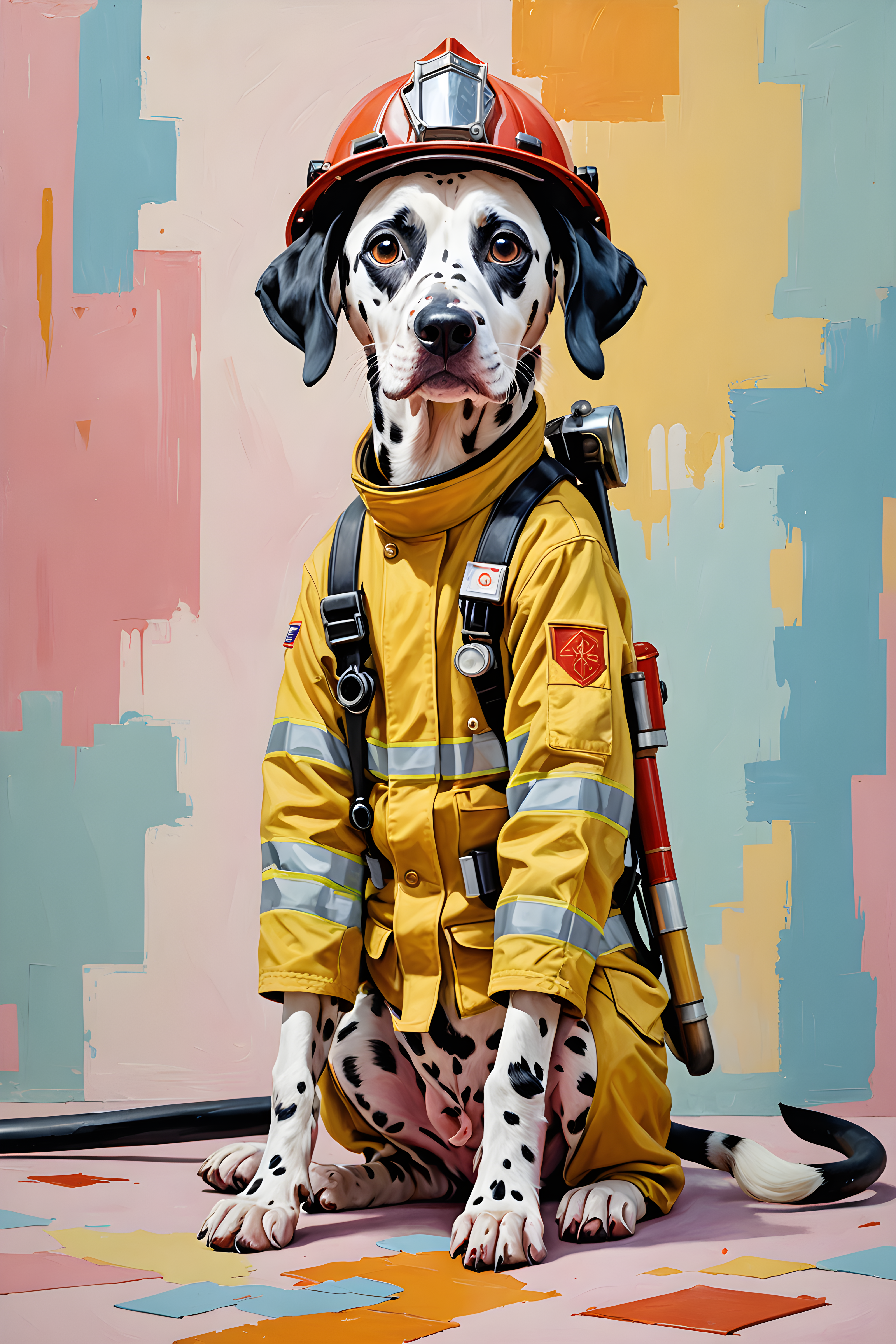 Firefighter Dalmatian — Abstract (Cute)