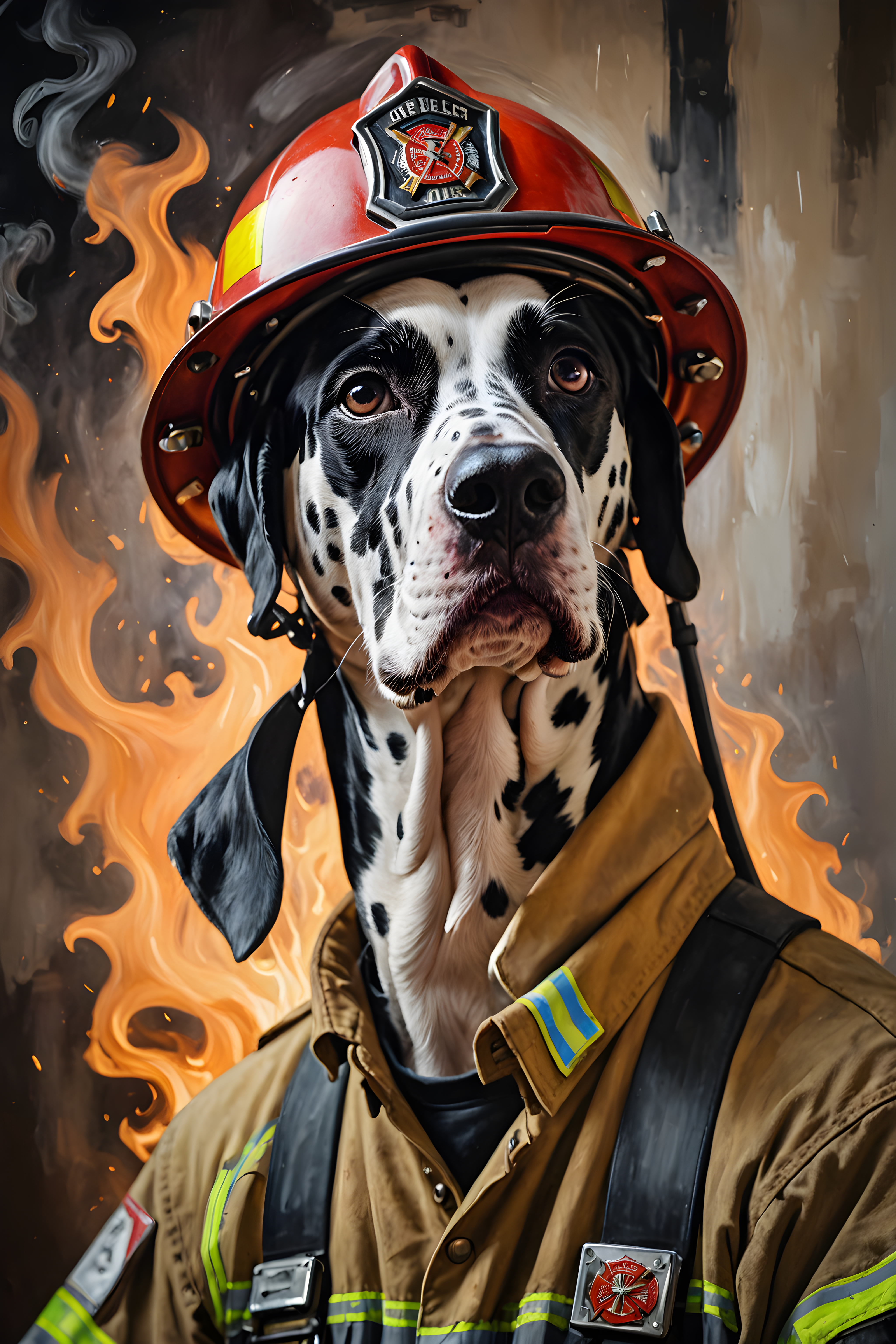 Firefighter Dalmatian — Abstract (Romantic)