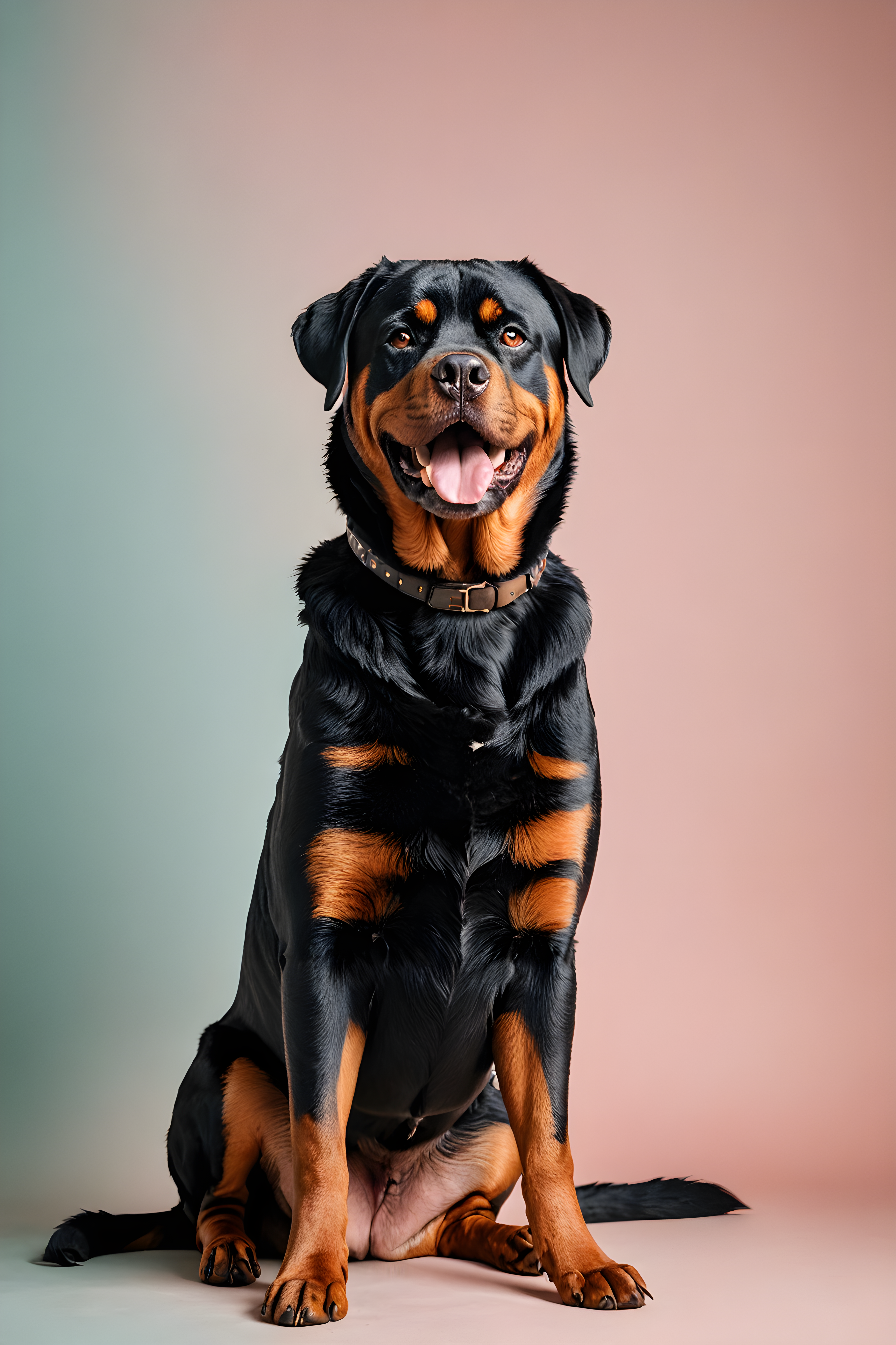 Guard Rottweiler — Modern Aesthetic (Happy)