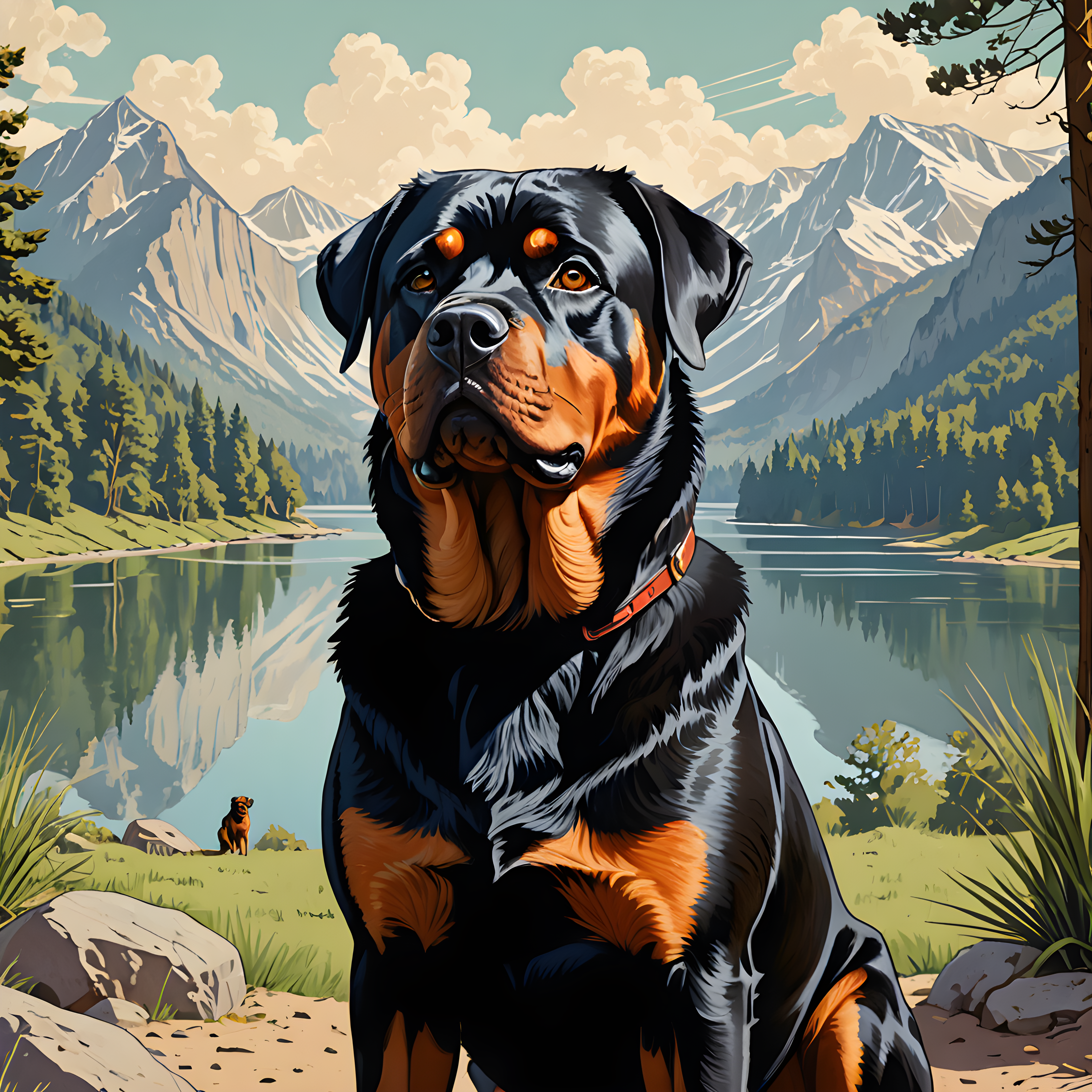 Guard Rottweiler — Retro (Funny)
