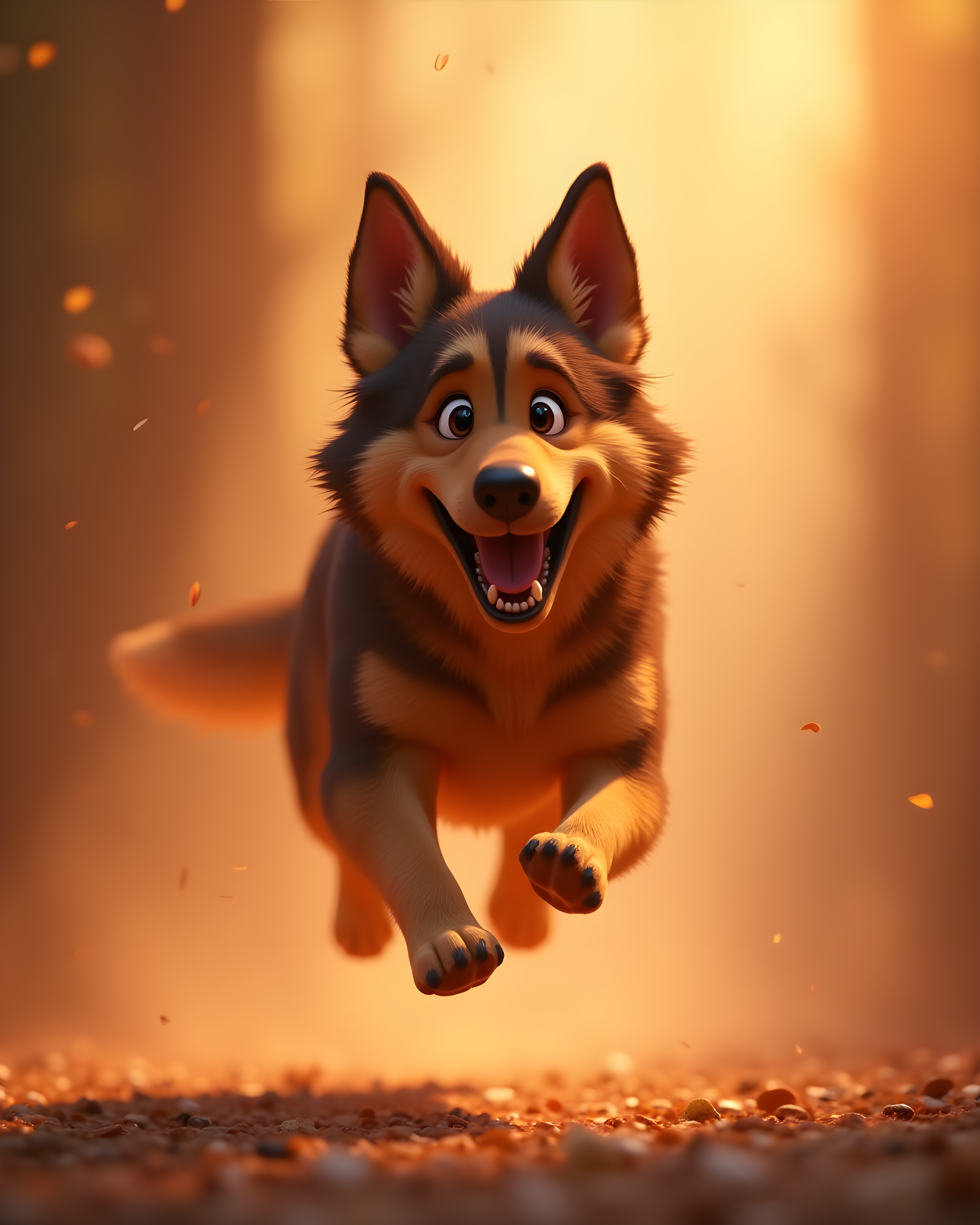 Hero Shepherd — 3D Render (Romantic)