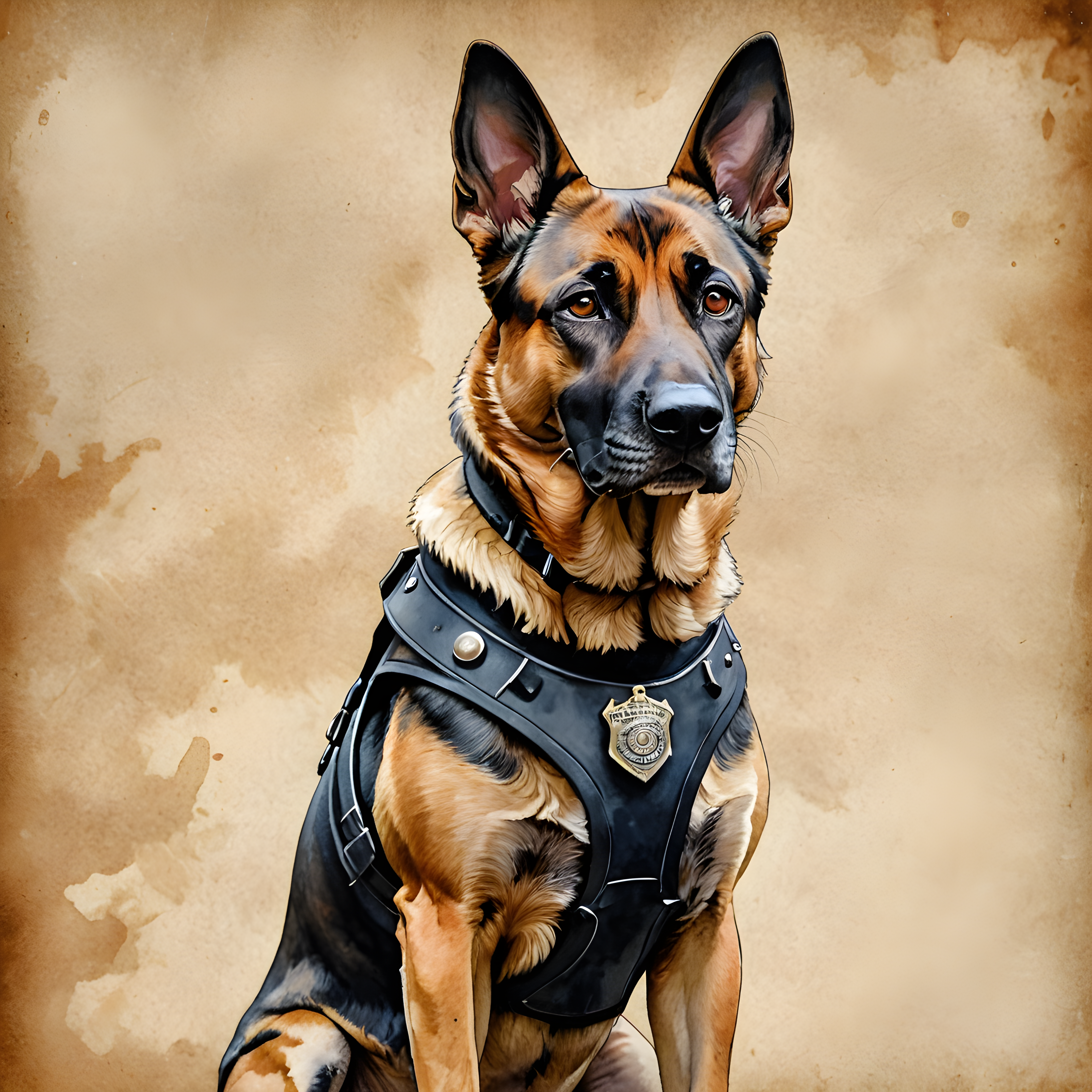 K9 Cop Dog — Watercolor (Savage)