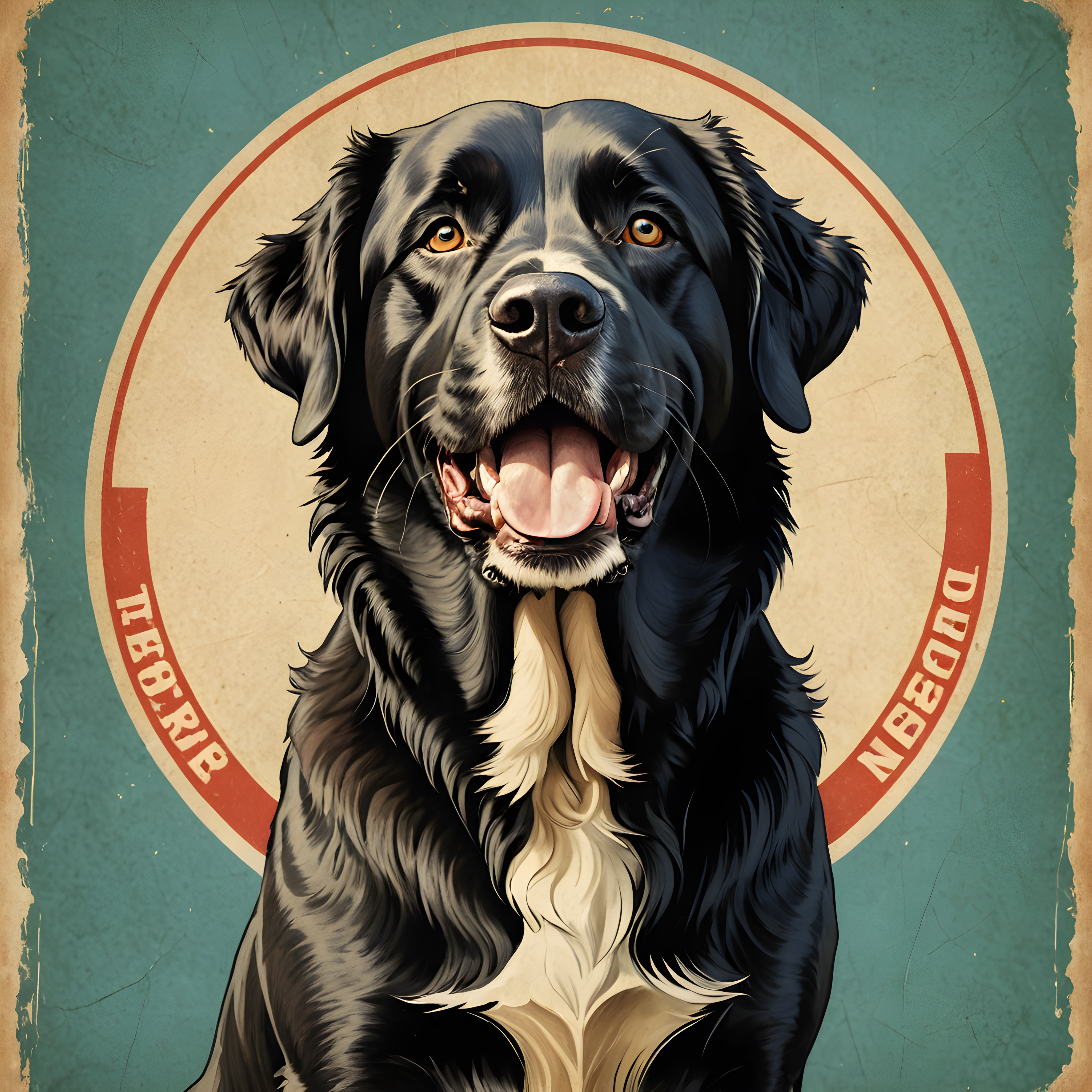 Lifesaver Newfoundland — Vintage Poster (Happy)
