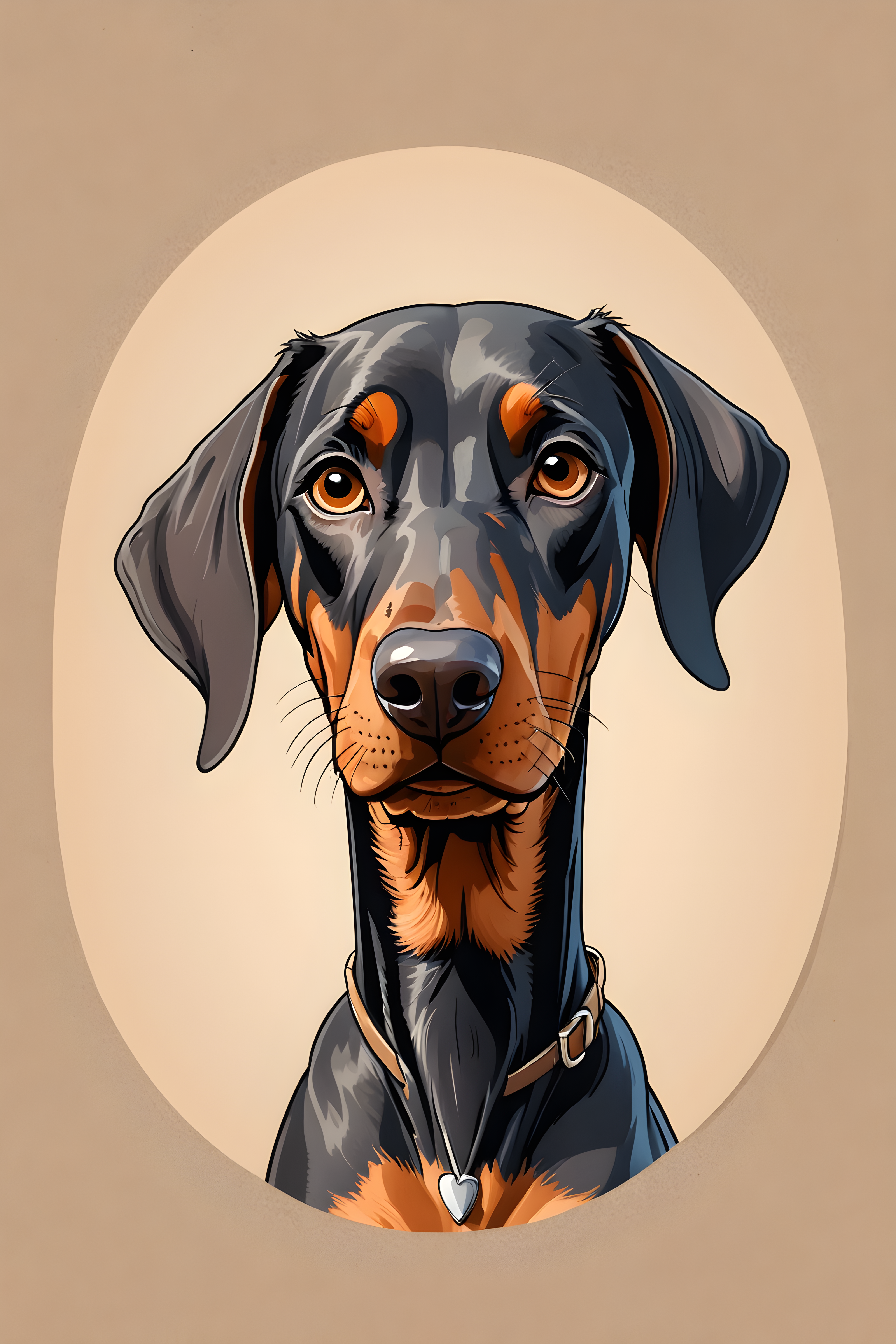 Patrol Doberman — Cartoon / Kawaii (Sleepy)