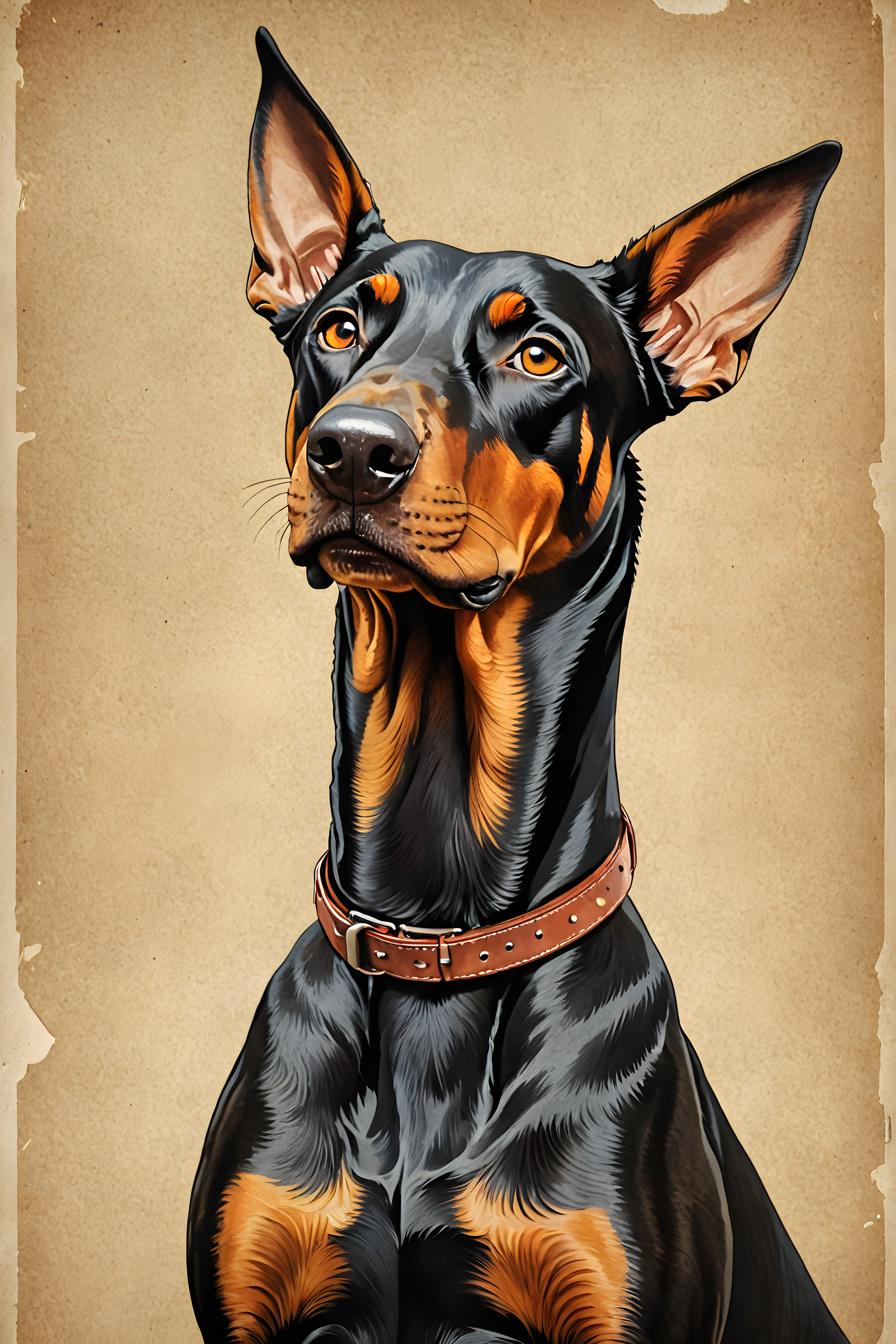 Patrol Doberman — Vintage Poster (Happy)