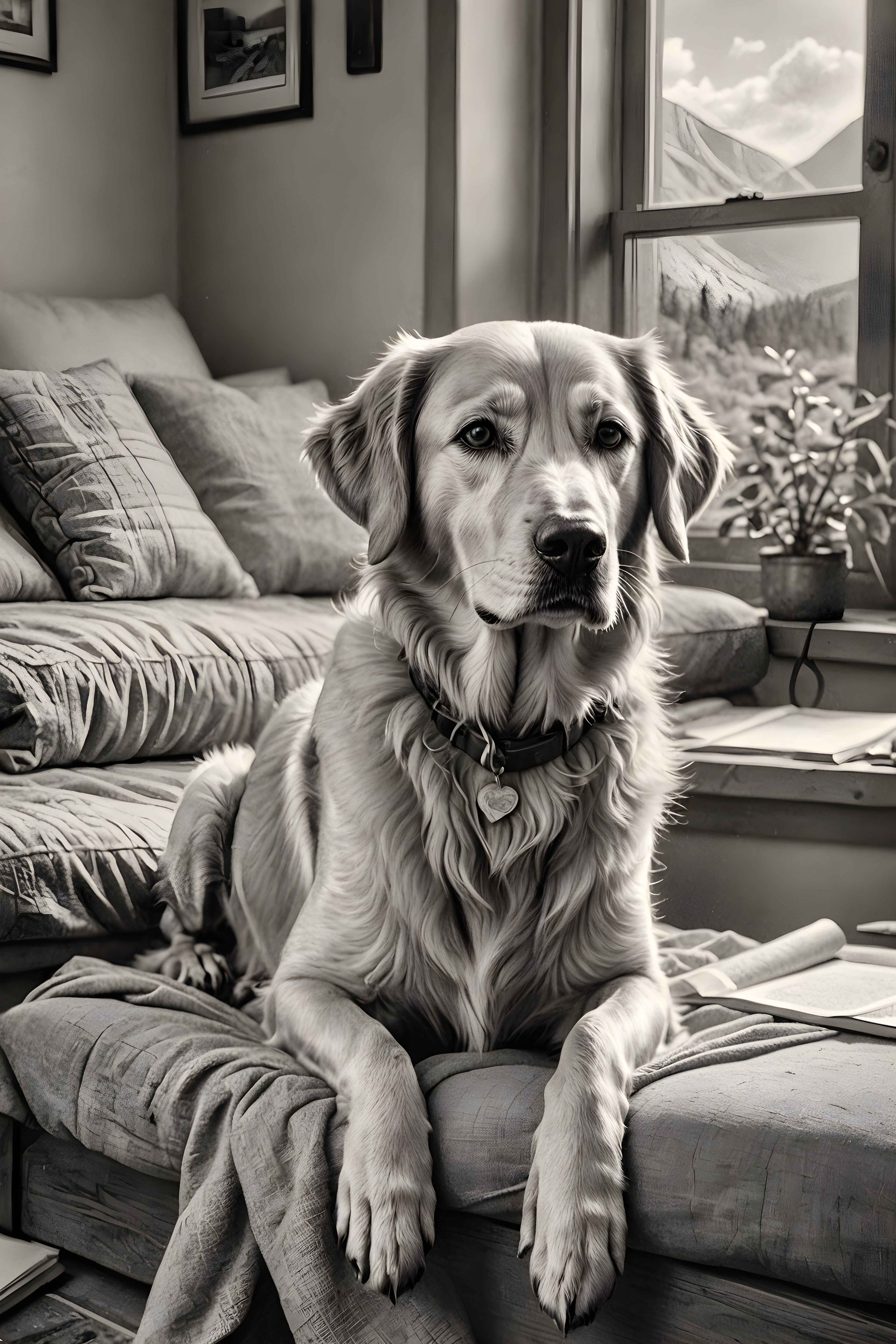 Service Retriever — Pencil Sketch (Sleepy)