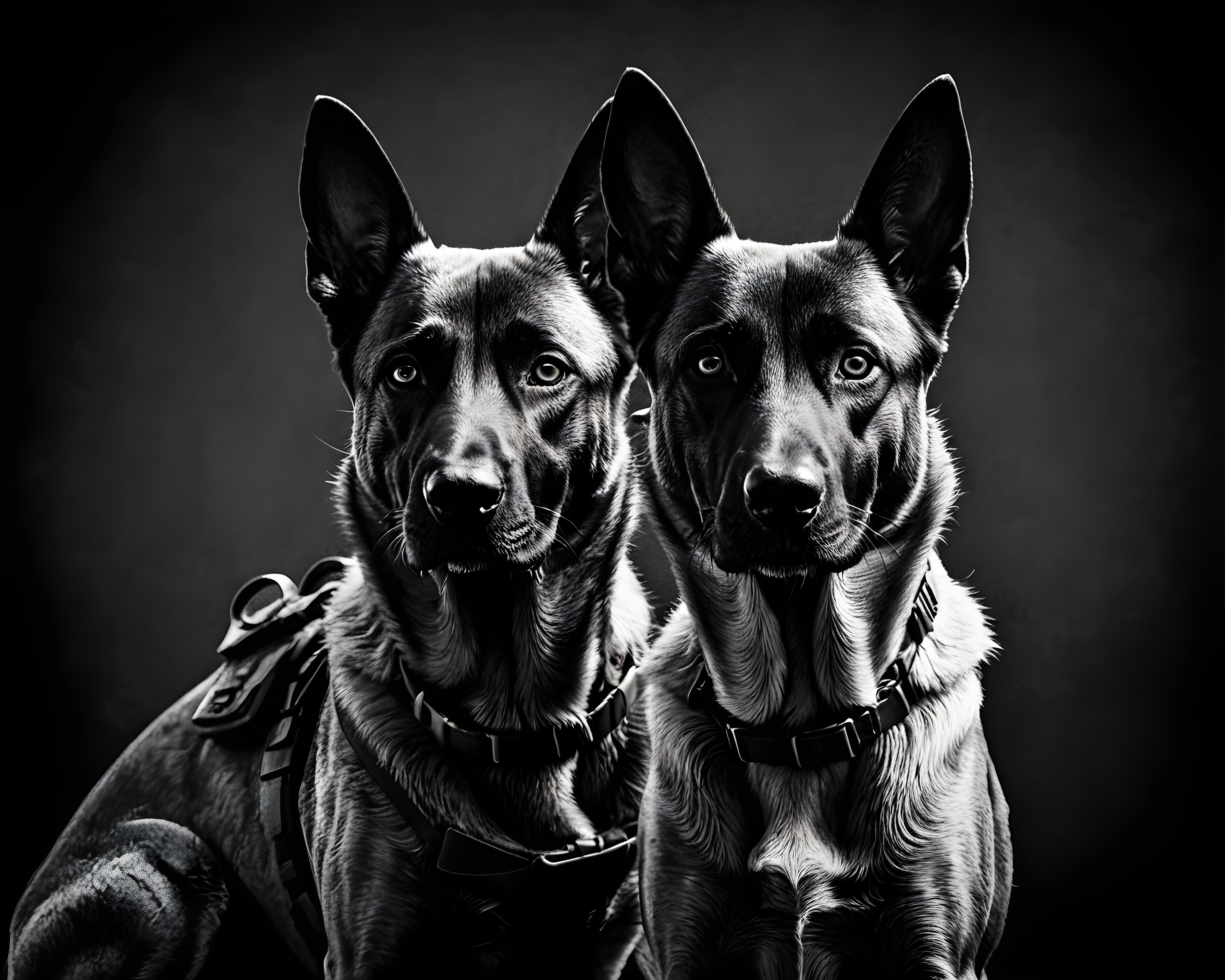 Soldier Malinois — Black & White (Savage)