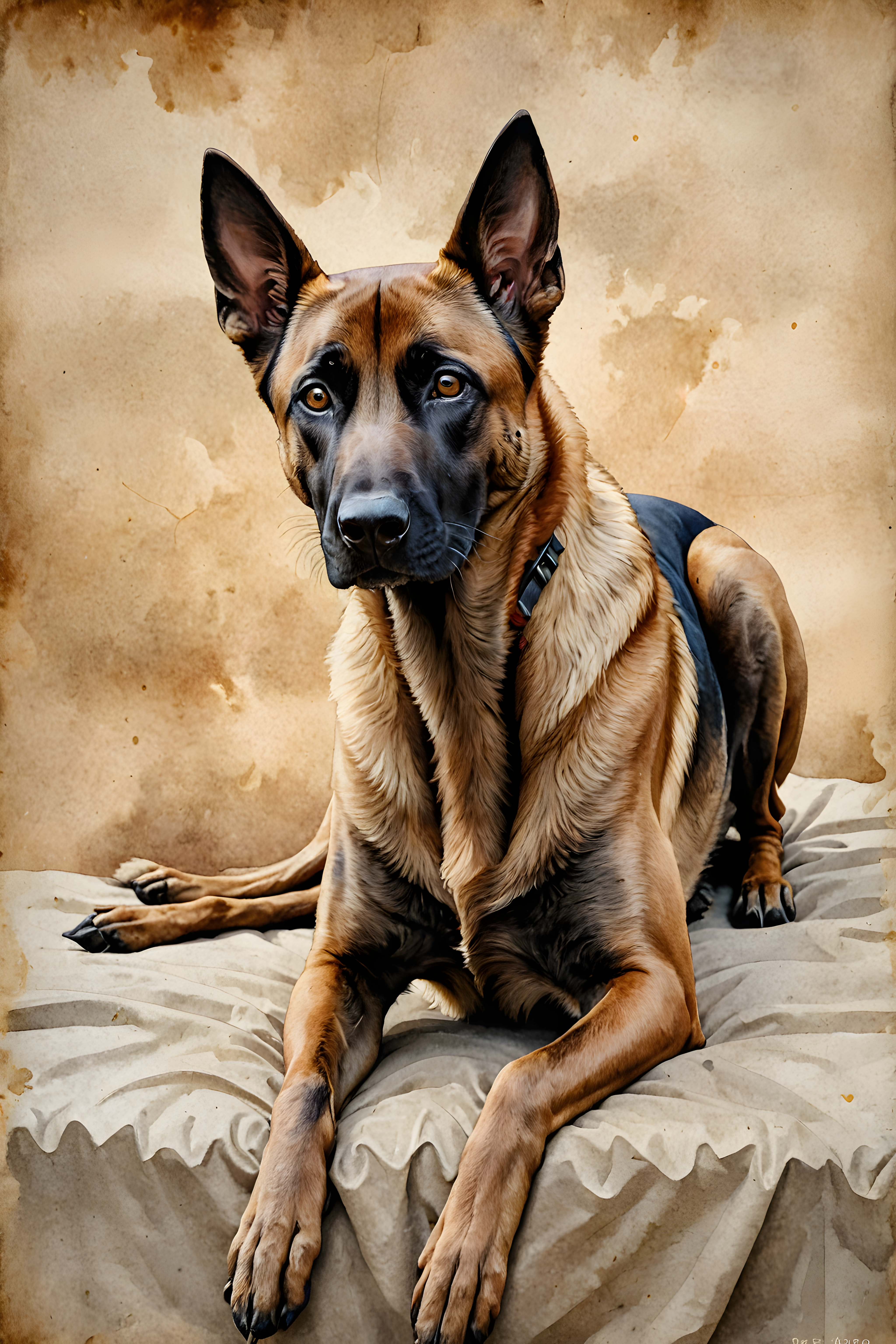 Soldier Malinois — Watercolor (Savage)