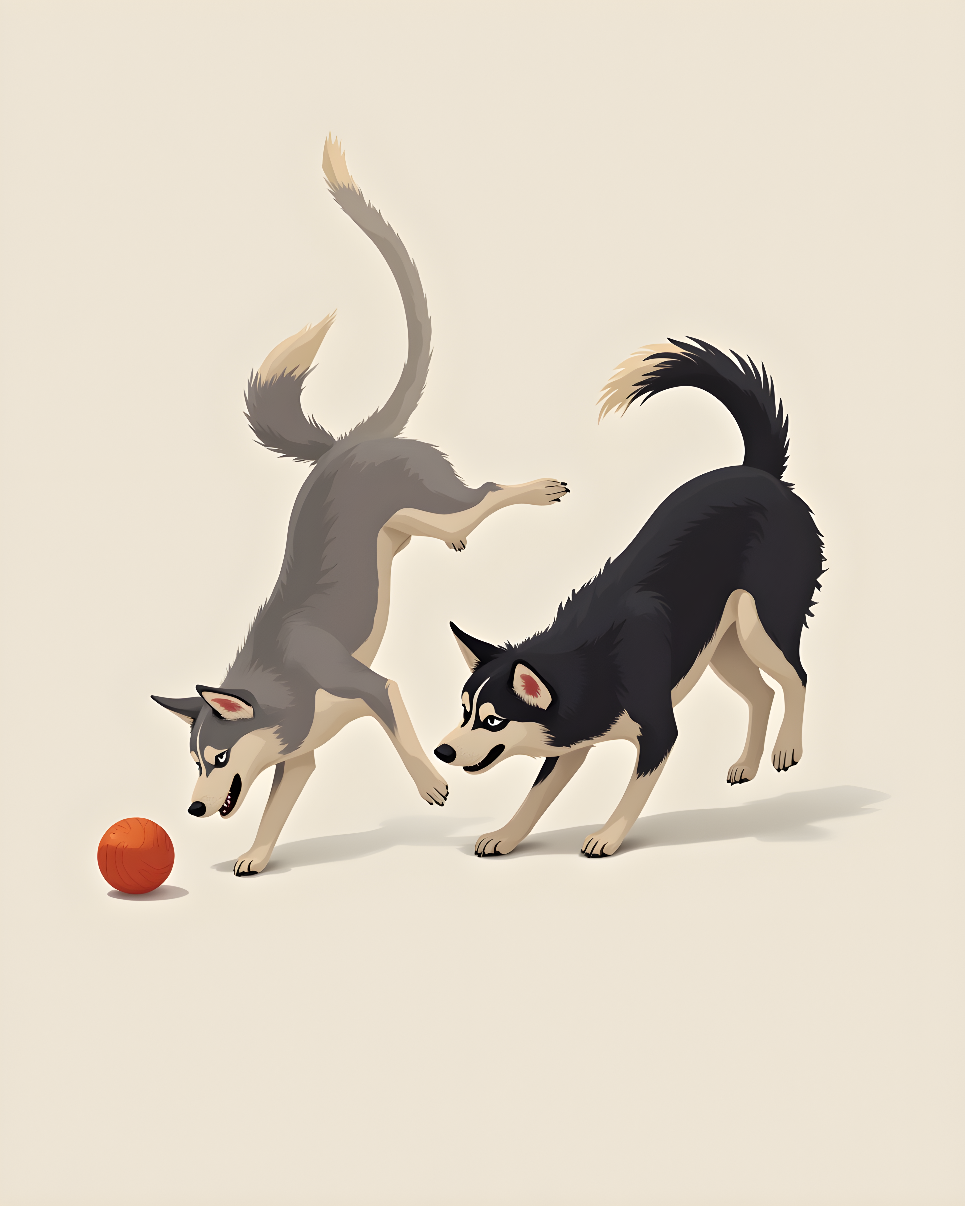 Editorial Husky — Realistic (Playful)