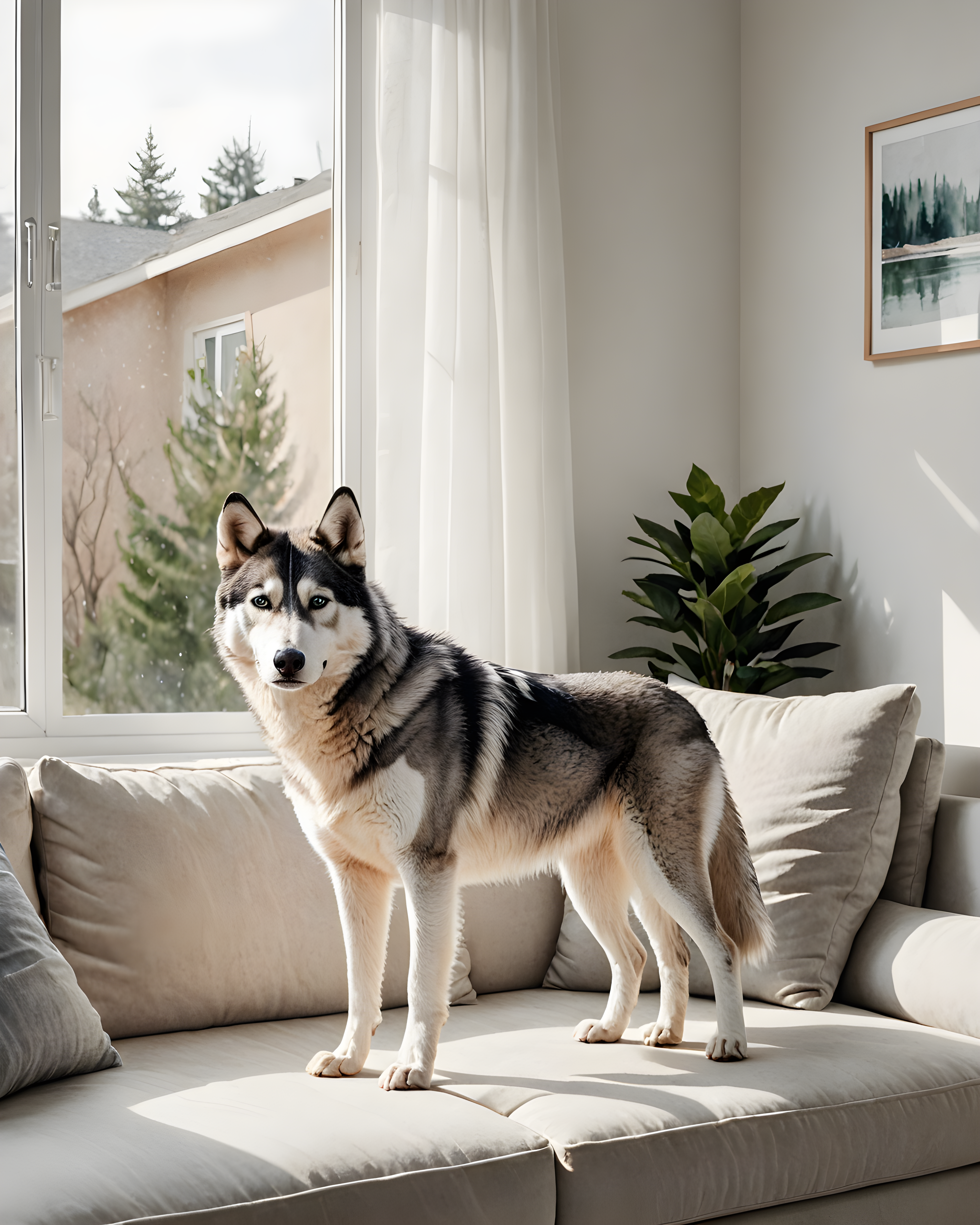 Editorial Husky — Watercolor (Lifestyle)