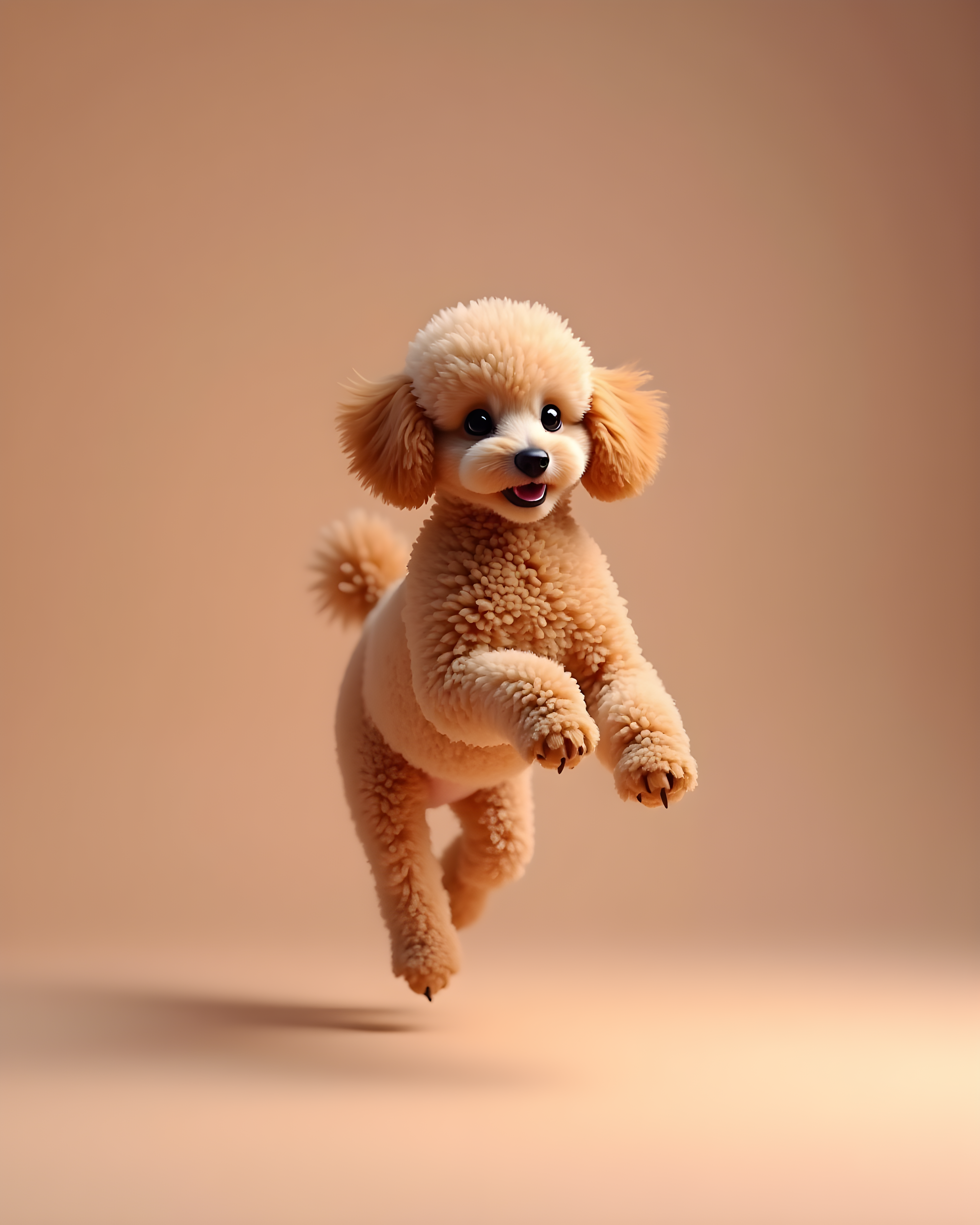 Flat Color Poodle — Hyper-Realistic (Romantic) — Wall Art (Printable) — Portrait 4×5