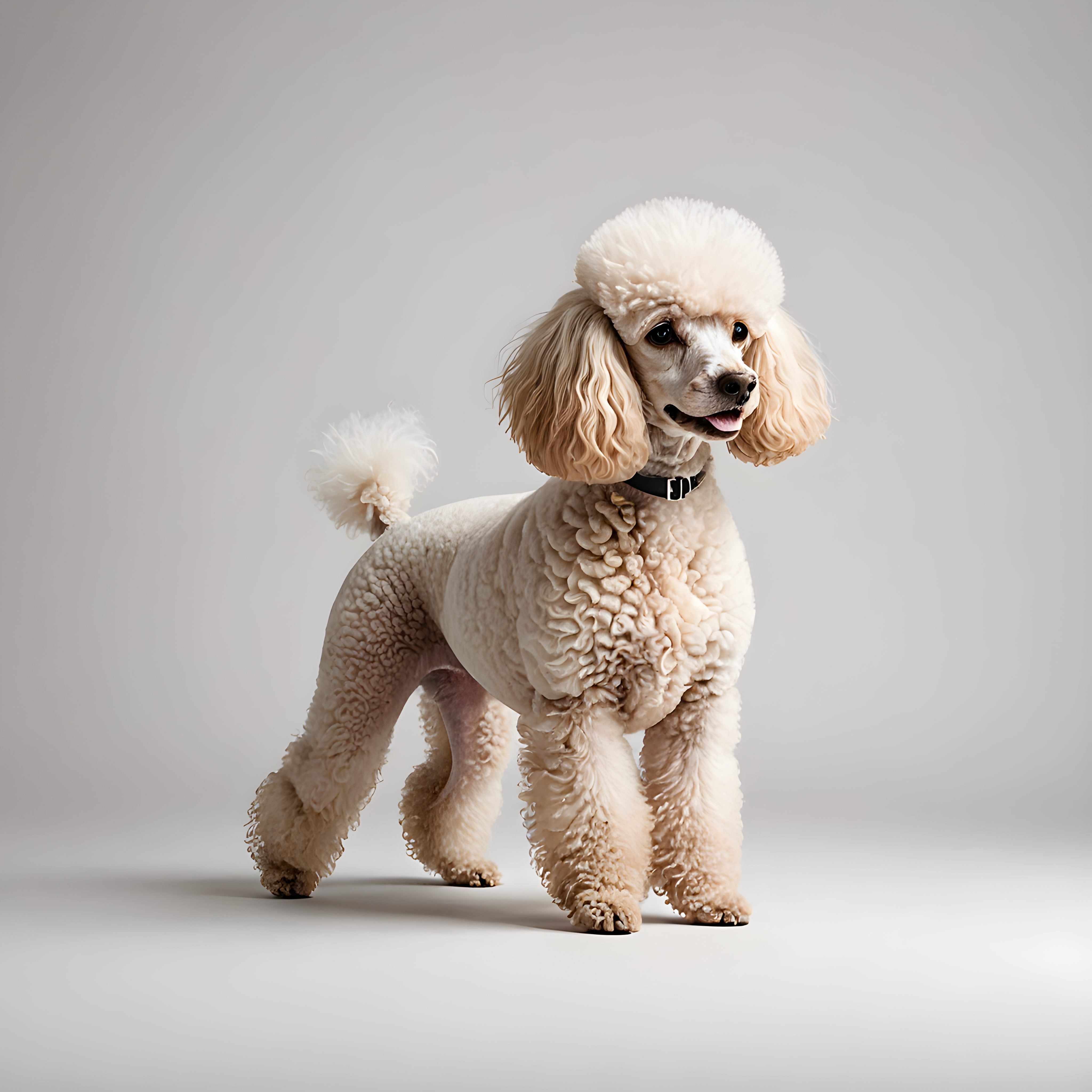 Flat Color Poodle — Minimalist Line Art (Playful)