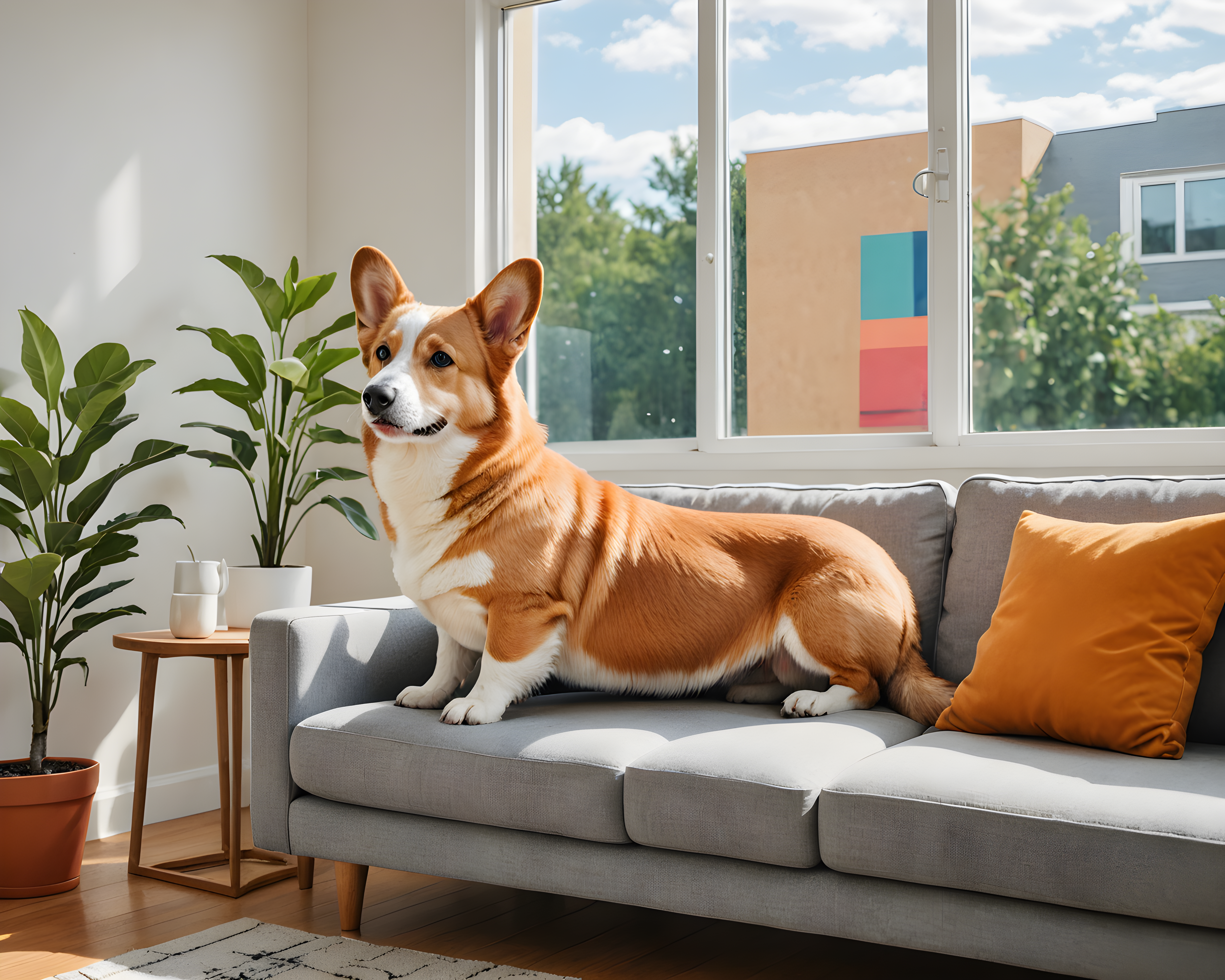 Geometric Corgi — Abstract (Lifestyle)
