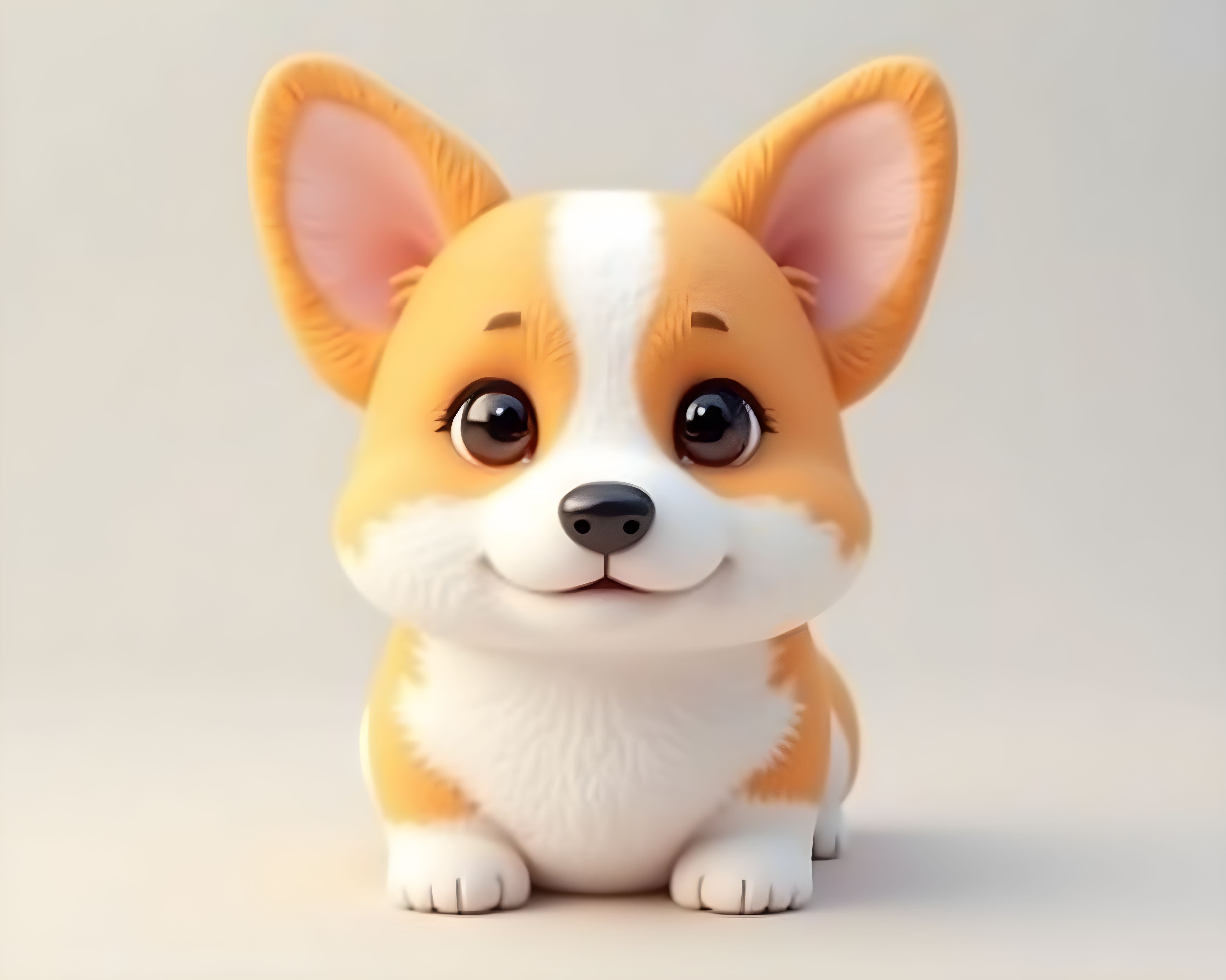 Geometric Corgi — Hyper-Realistic (Cute)
