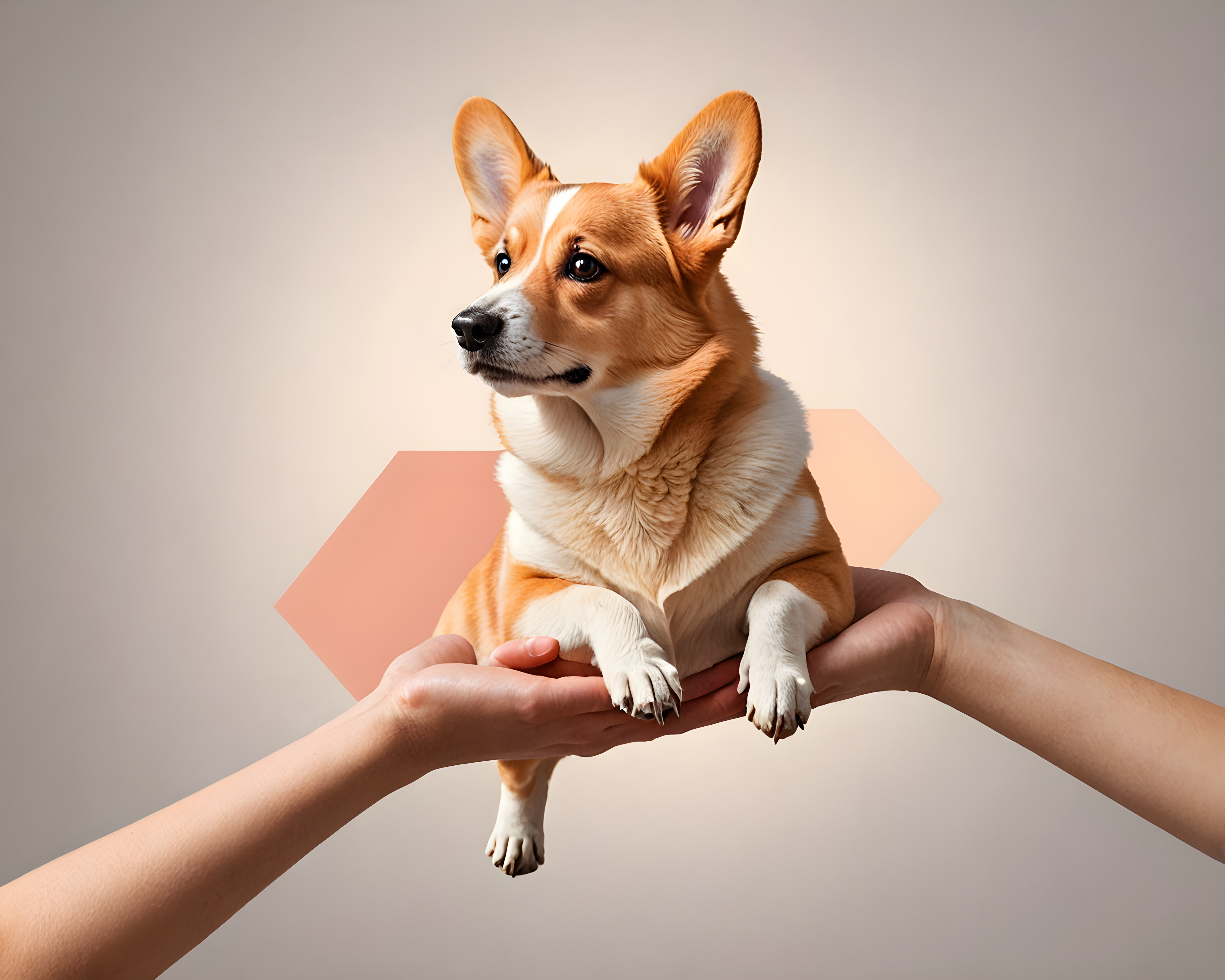 Geometric Corgi — Modern Aesthetic (Motivational)