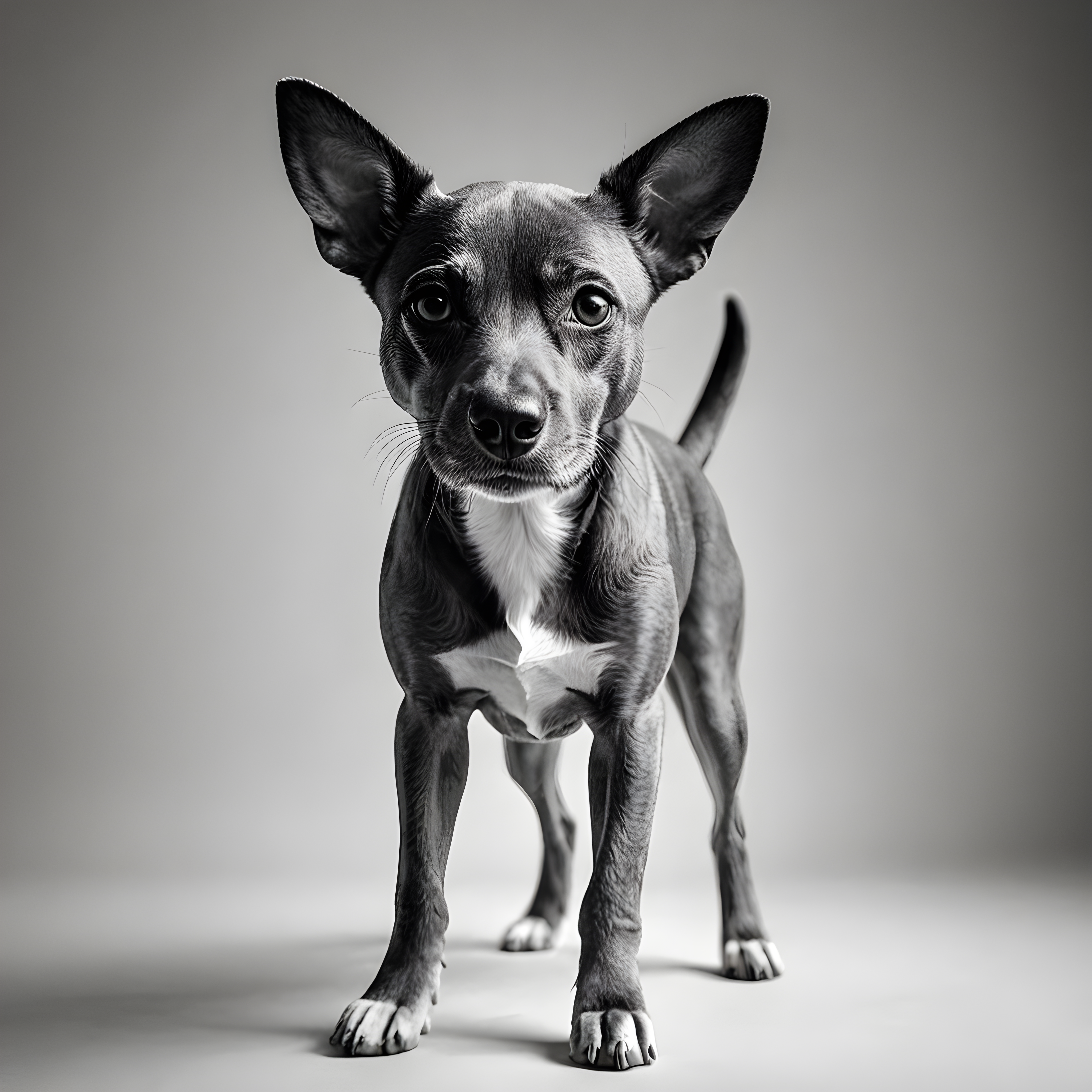 Line Art Dog — Black & White (Motivational)