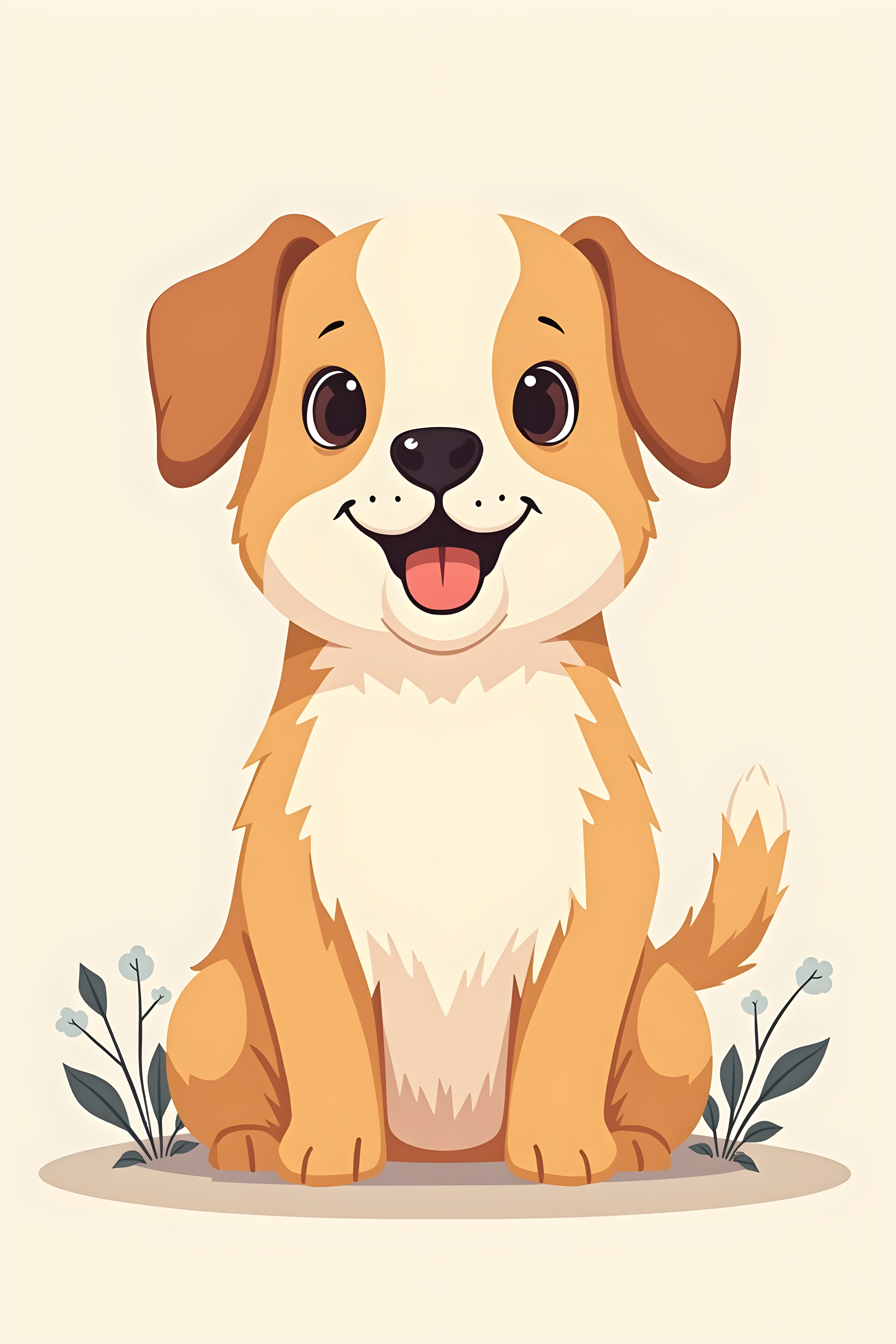 Line Art Dog — Cartoon / Kawaii (Motivational)