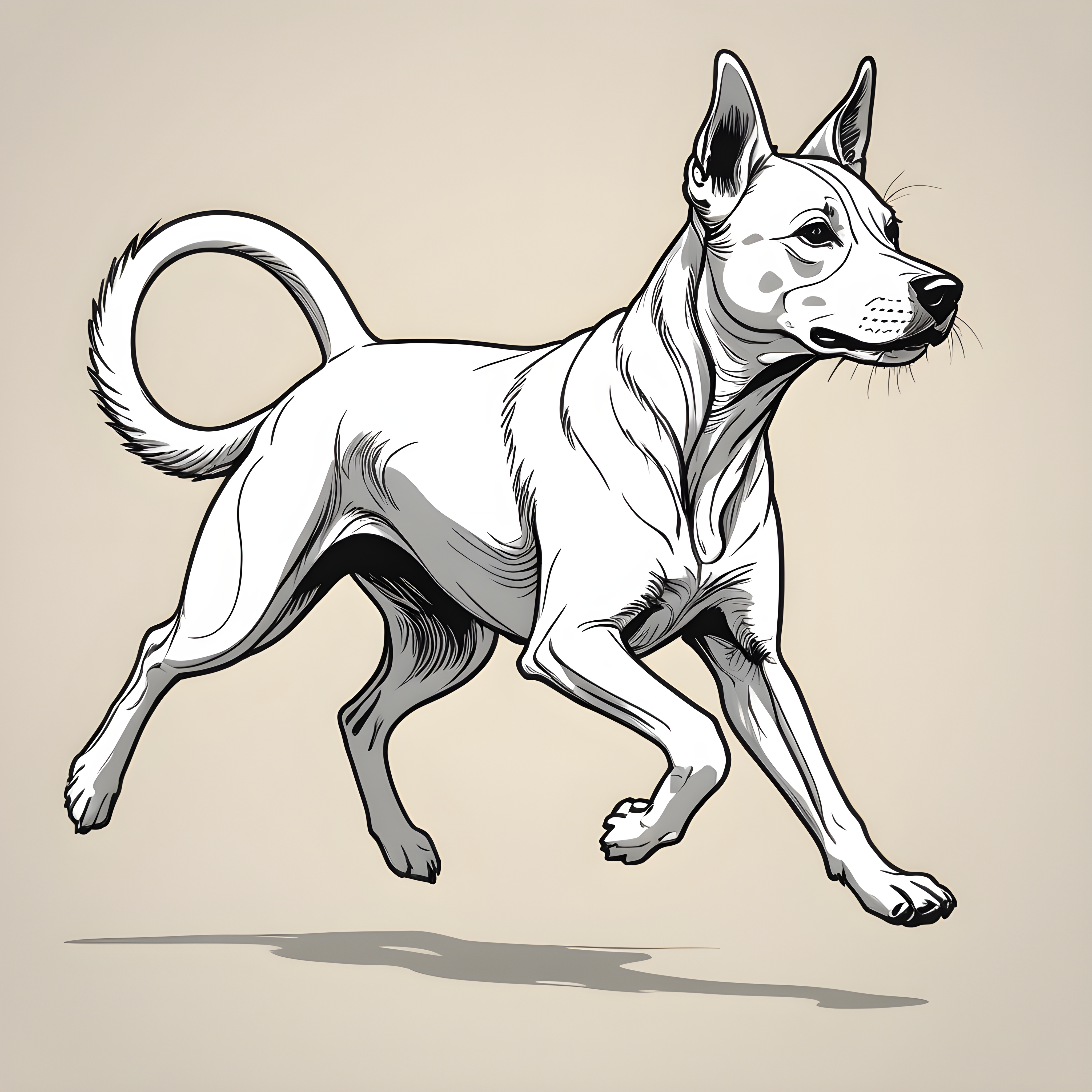 Line Art Dog — Line Art (Energetic)