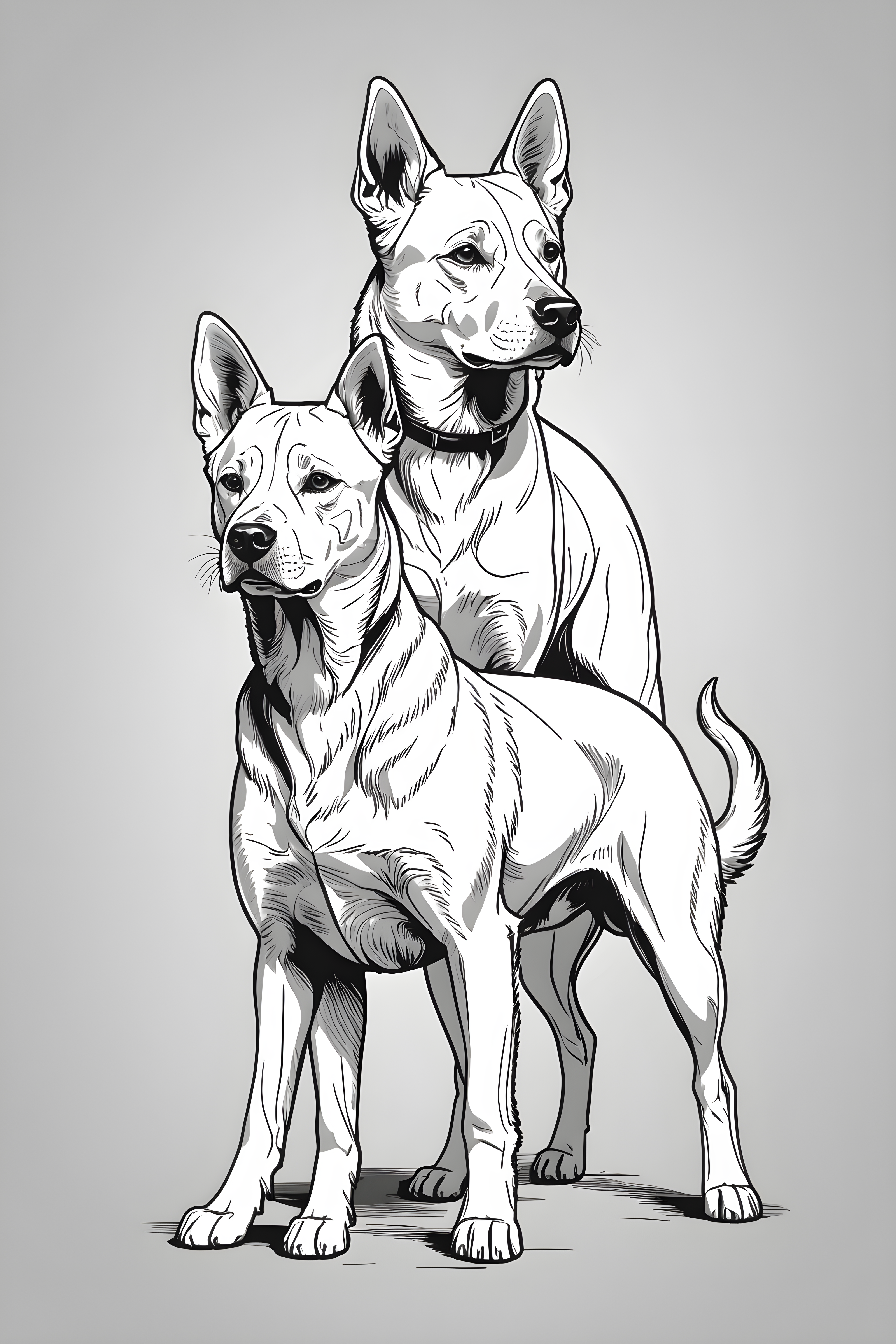 Line Art Dog — Line Art (Motivational)