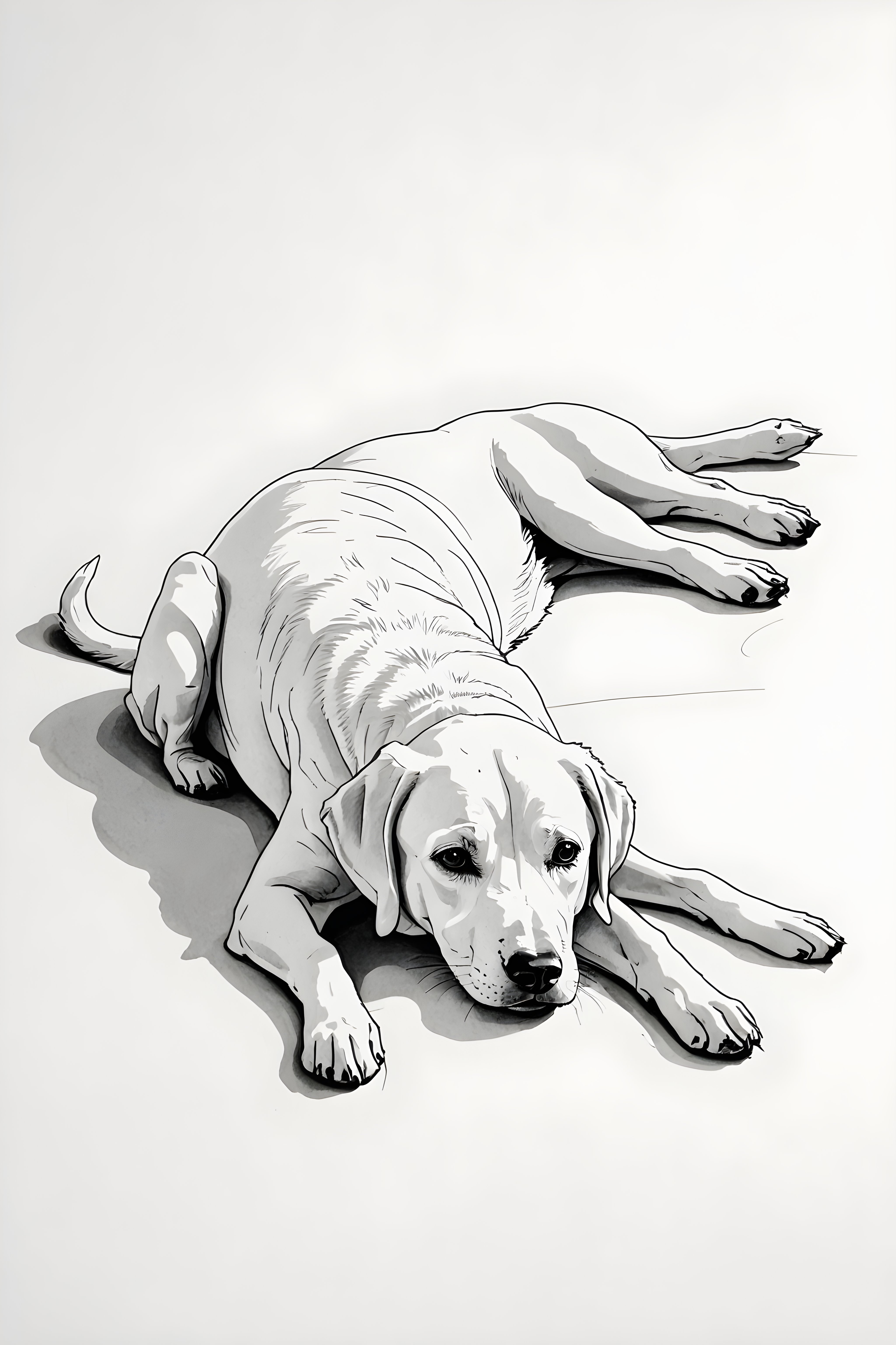 Line Art Dog — Minimalist Line Art (Energetic)