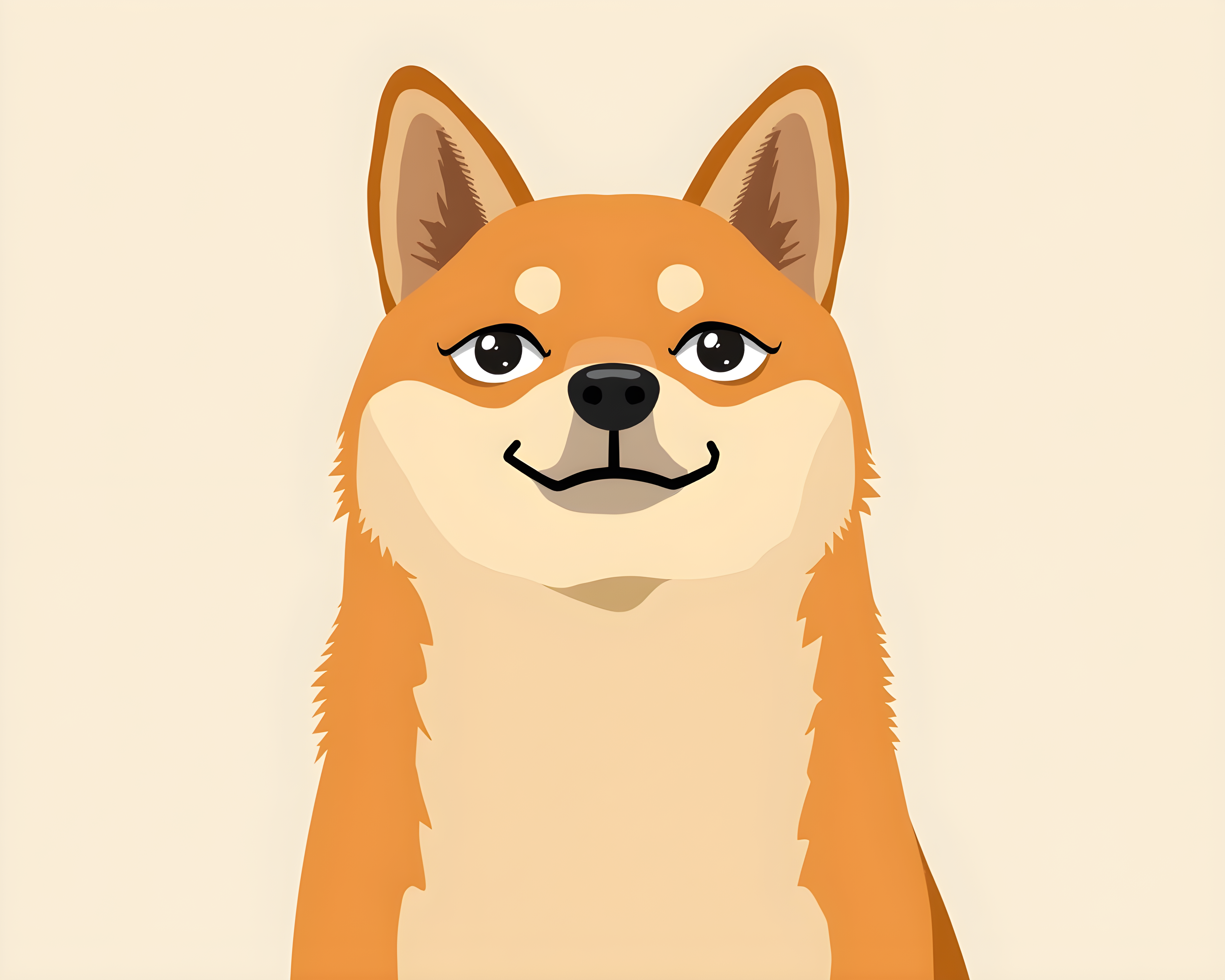 Minimalist Shiba — Realistic (Savage)