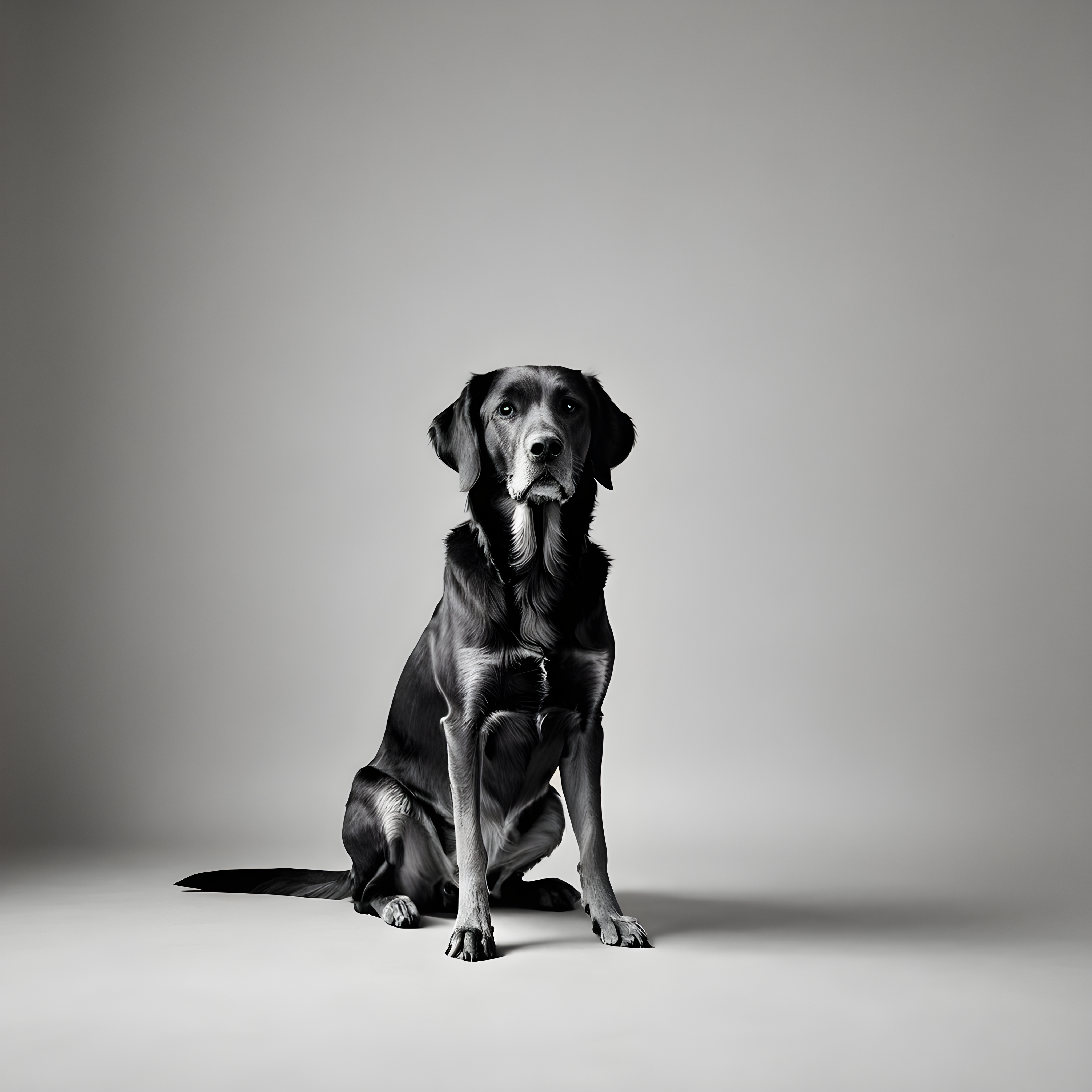 Modern Art Retriever — Black & White (Aesthetic)