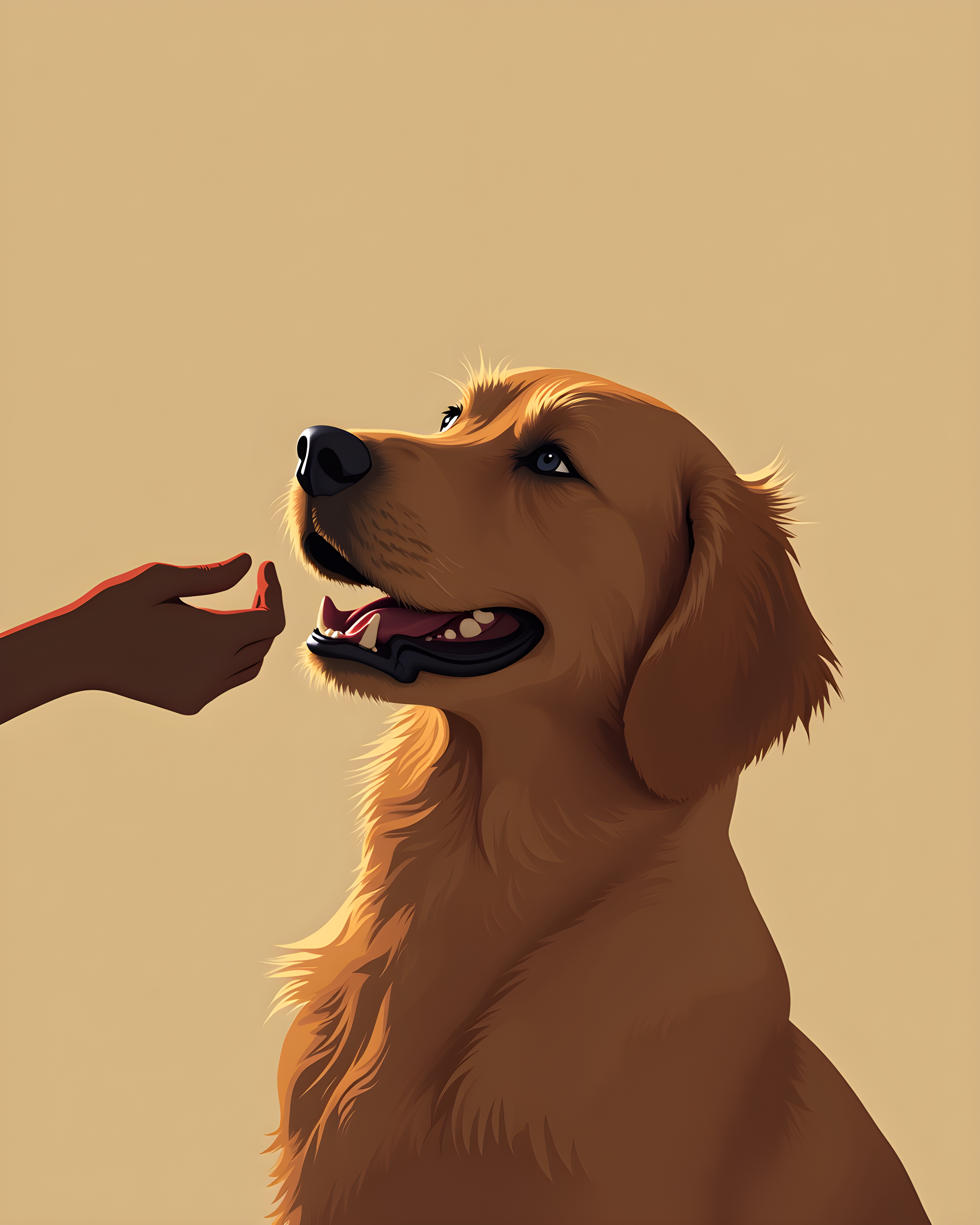 Modern Art Retriever — Hyper-Realistic (Aesthetic) — Wall Art (Printable) — Portrait 4×5