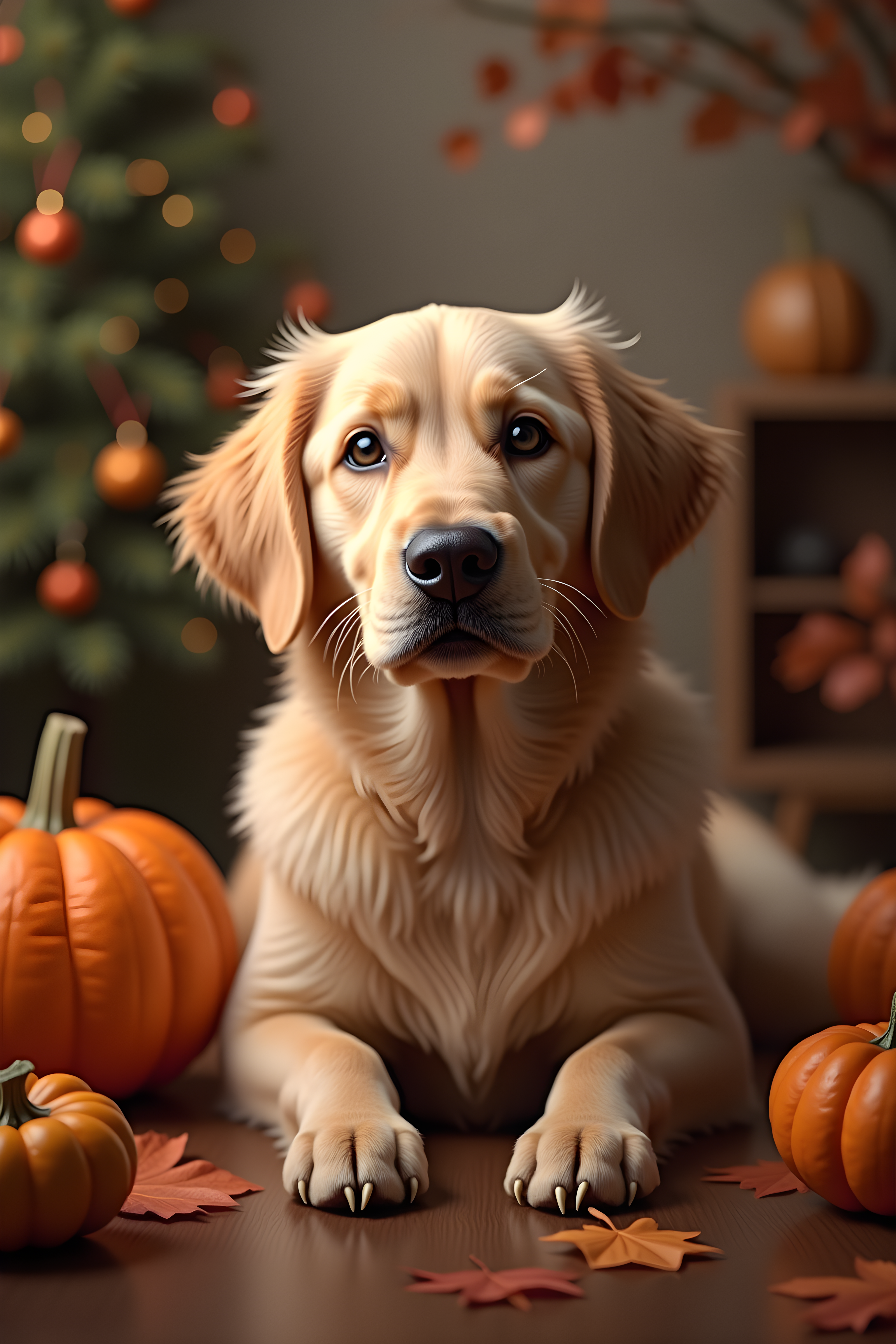 Modern Art Retriever — Hyper-Realistic (Seasonal)