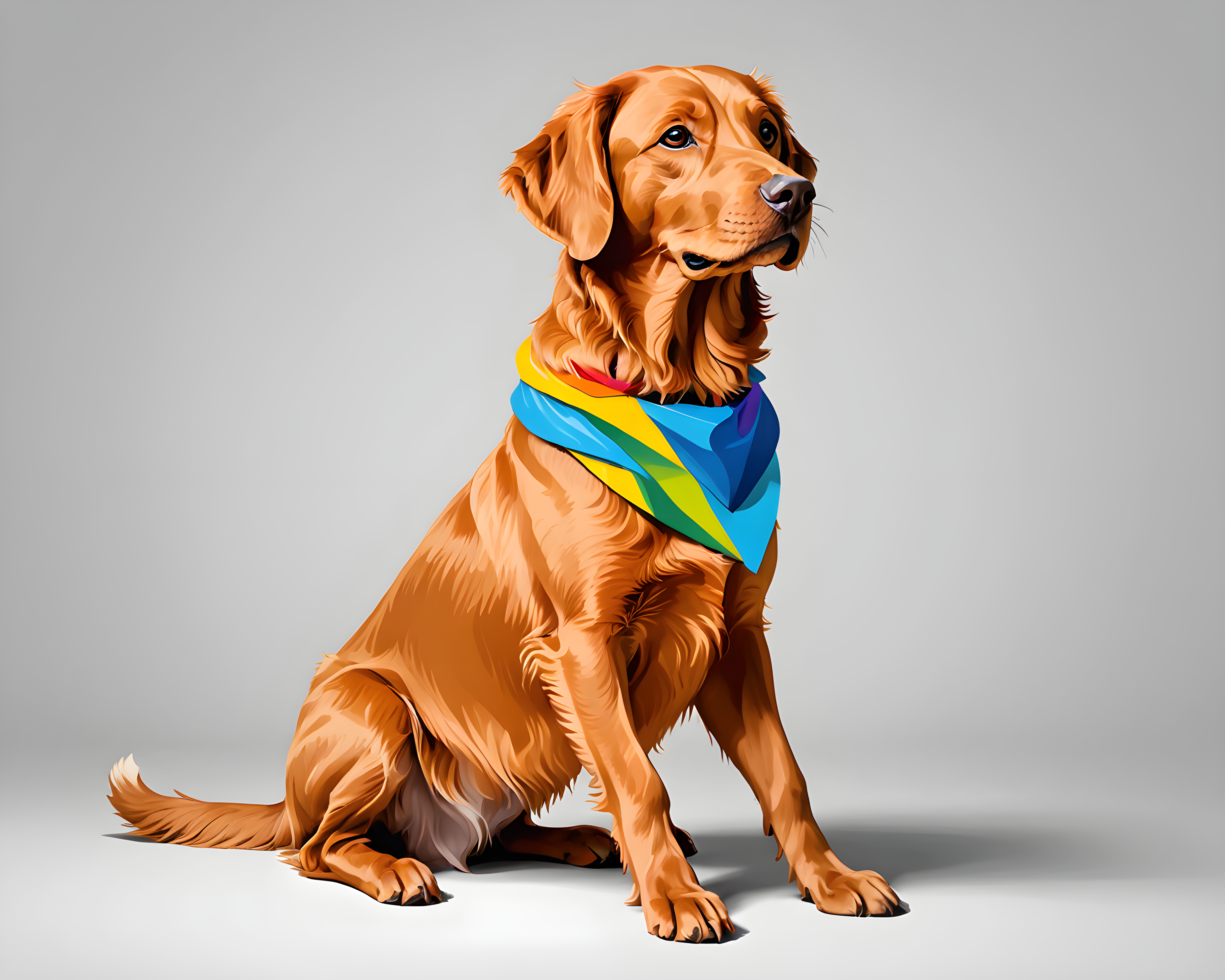 Modern Art Retriever — Line Art (Energetic)