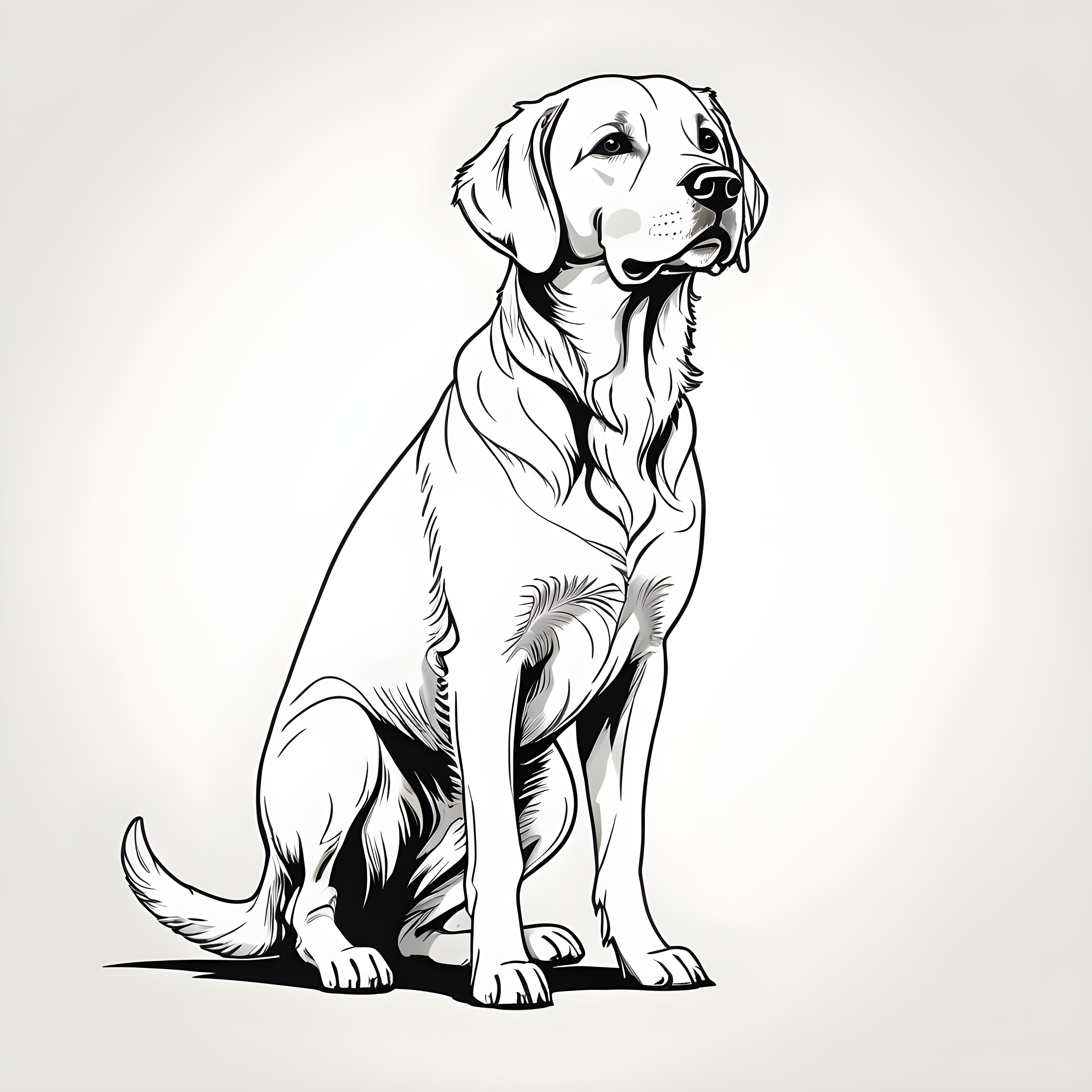 Modern Art Retriever — Line Art (Savage)