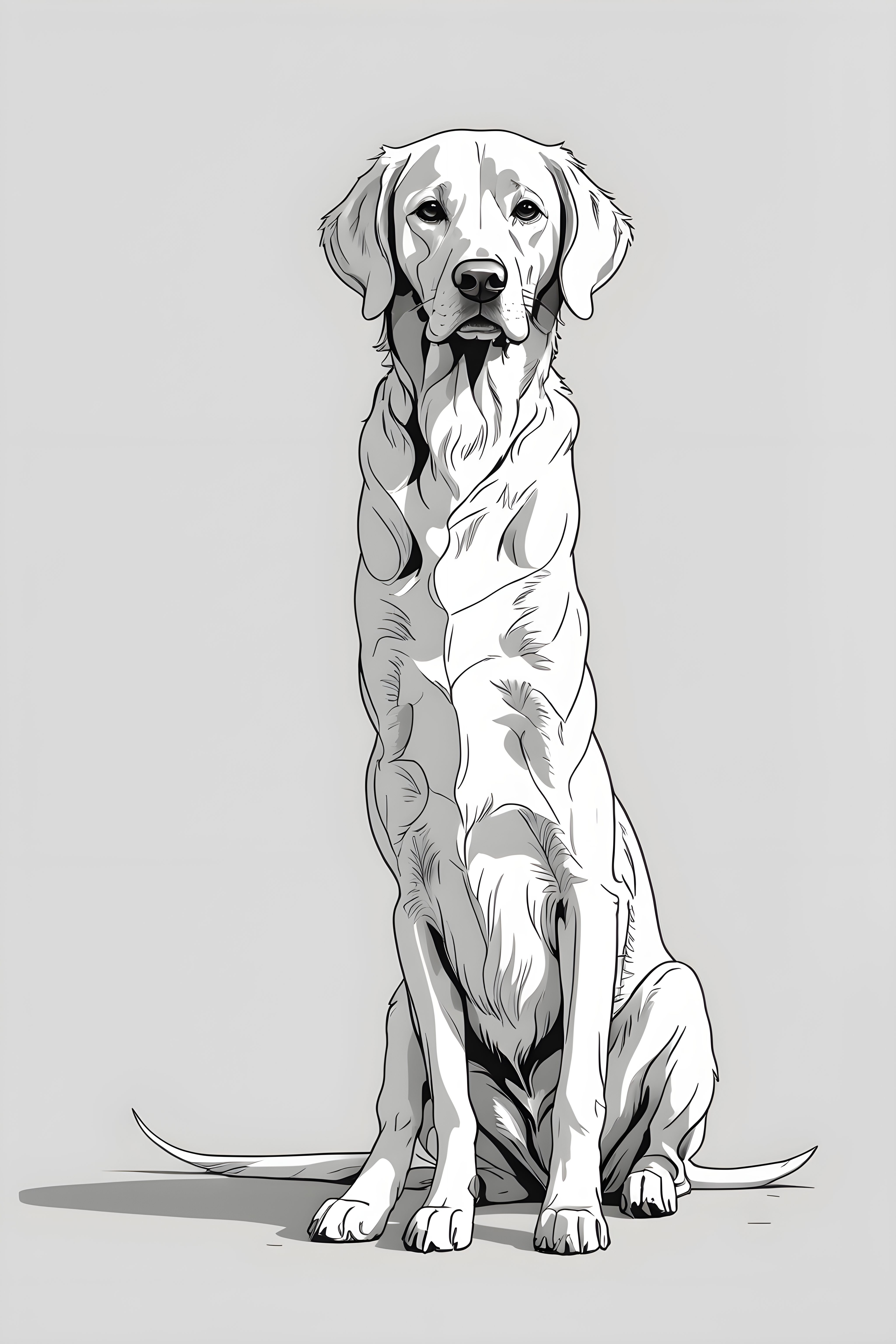 Modern Art Retriever — Minimalist Line Art (Savage)