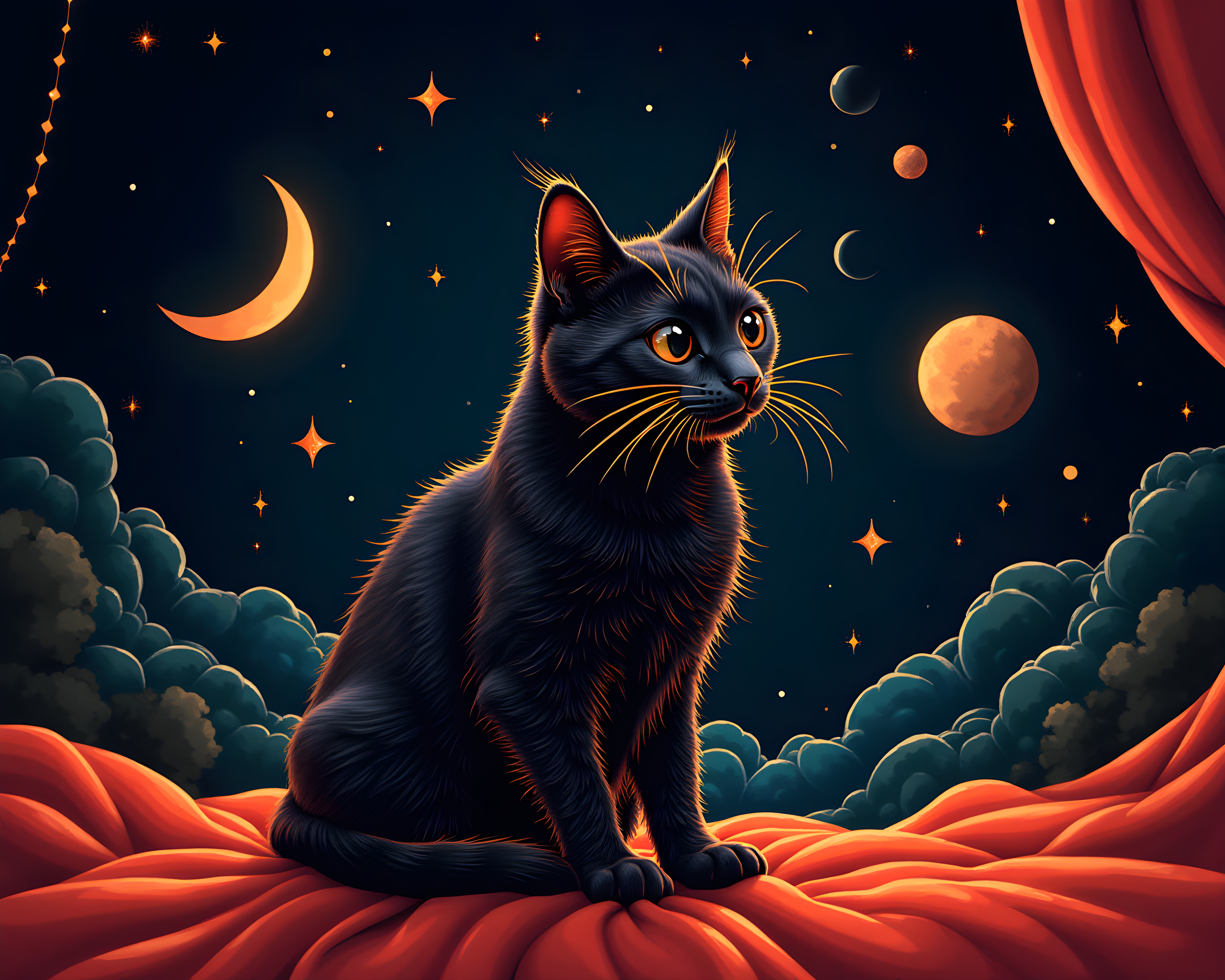 Monoline Cat — Luxury (Fantasy)