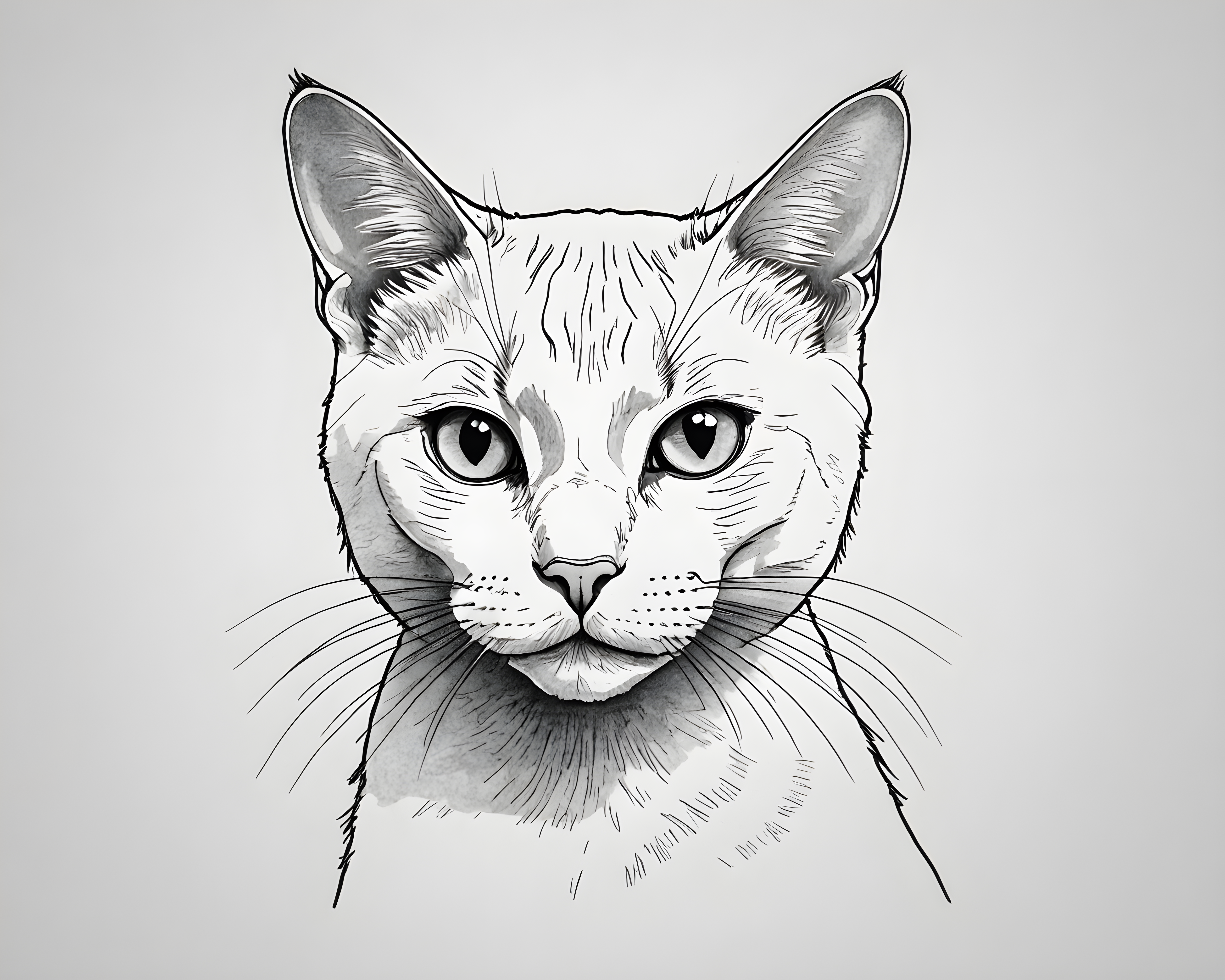 Monoline Cat — Minimalist Line Art (Aesthetic)