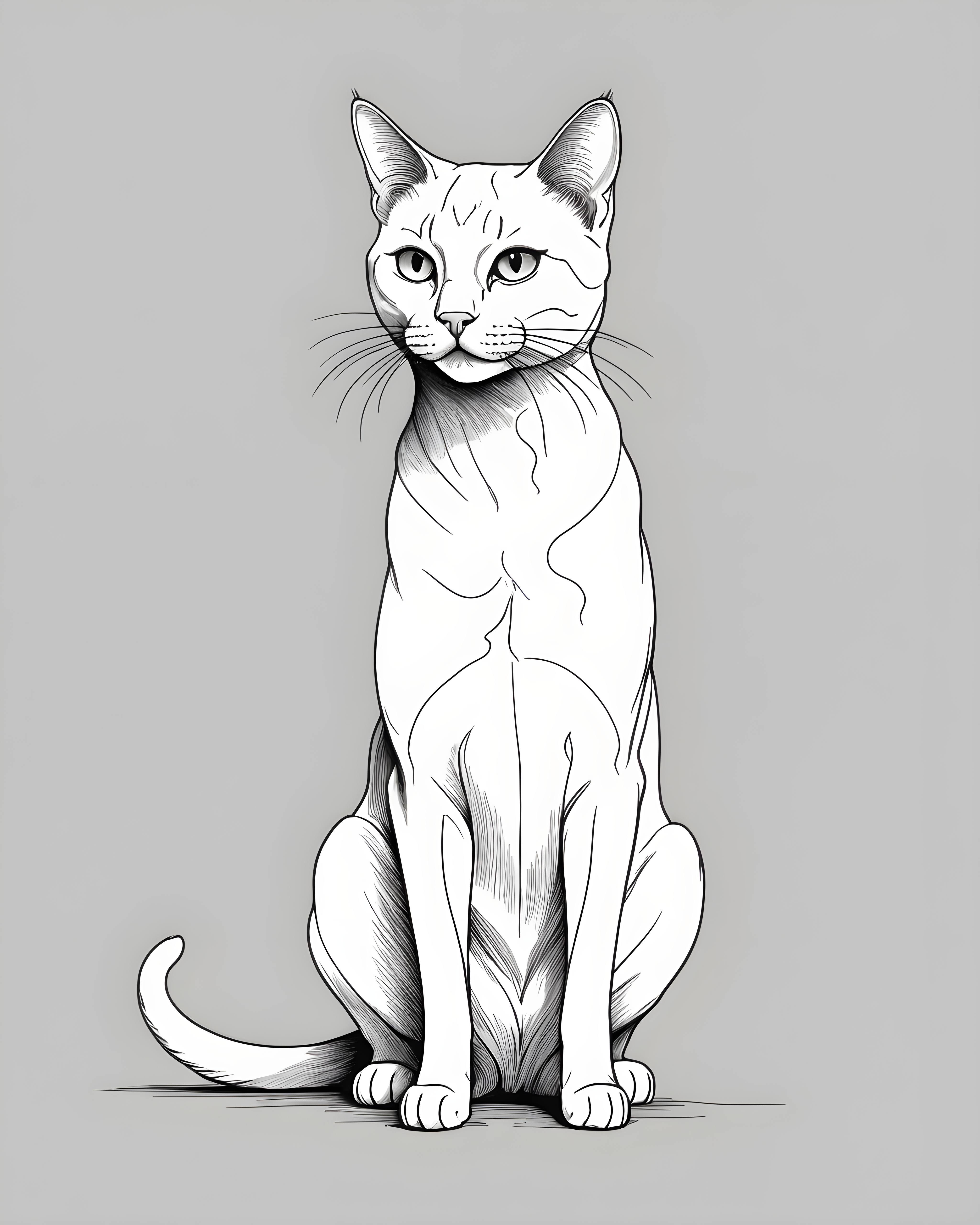 Monoline Cat — Minimalist Line Art (Savage)