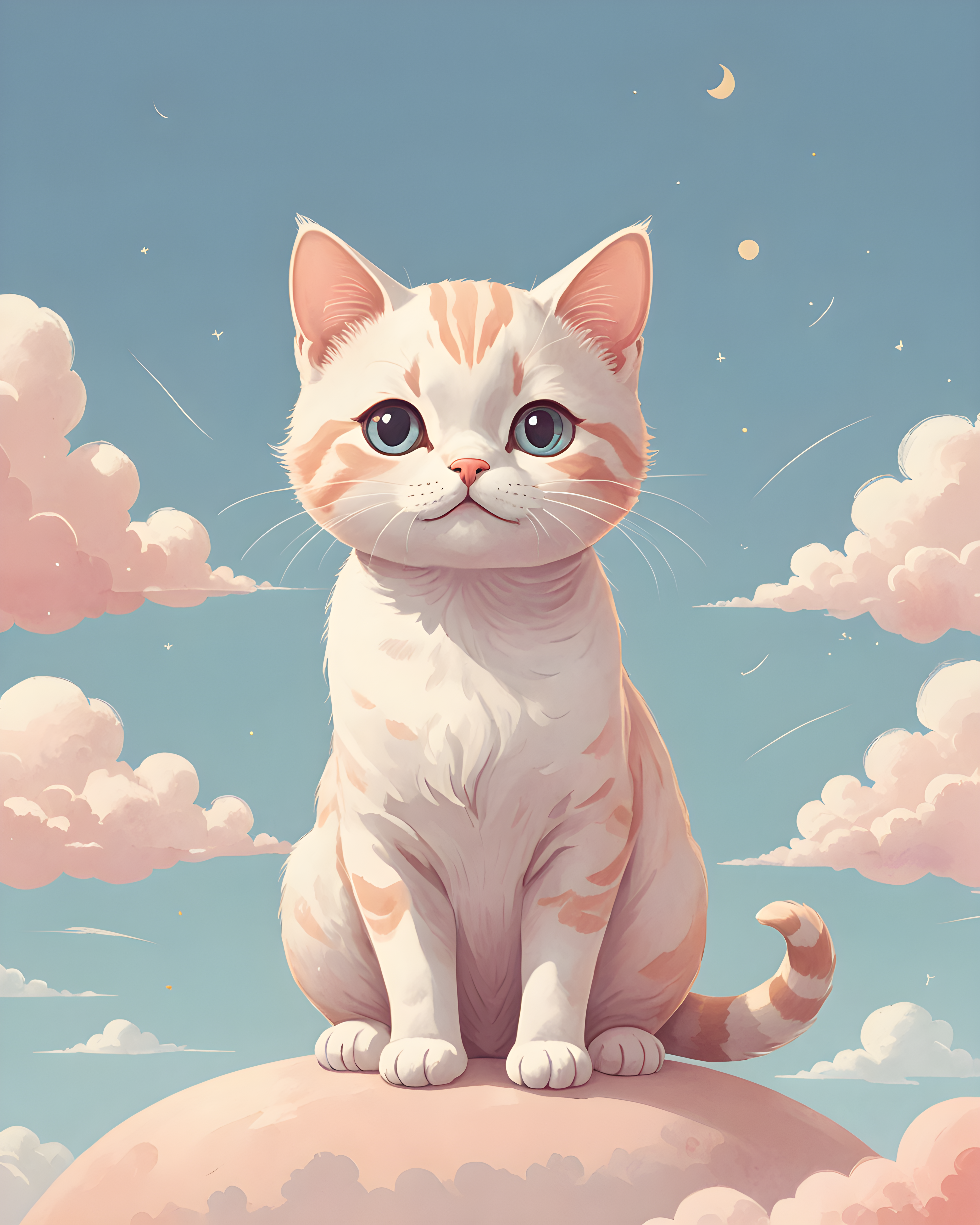 Monoline Cat — Nursery (Cute)