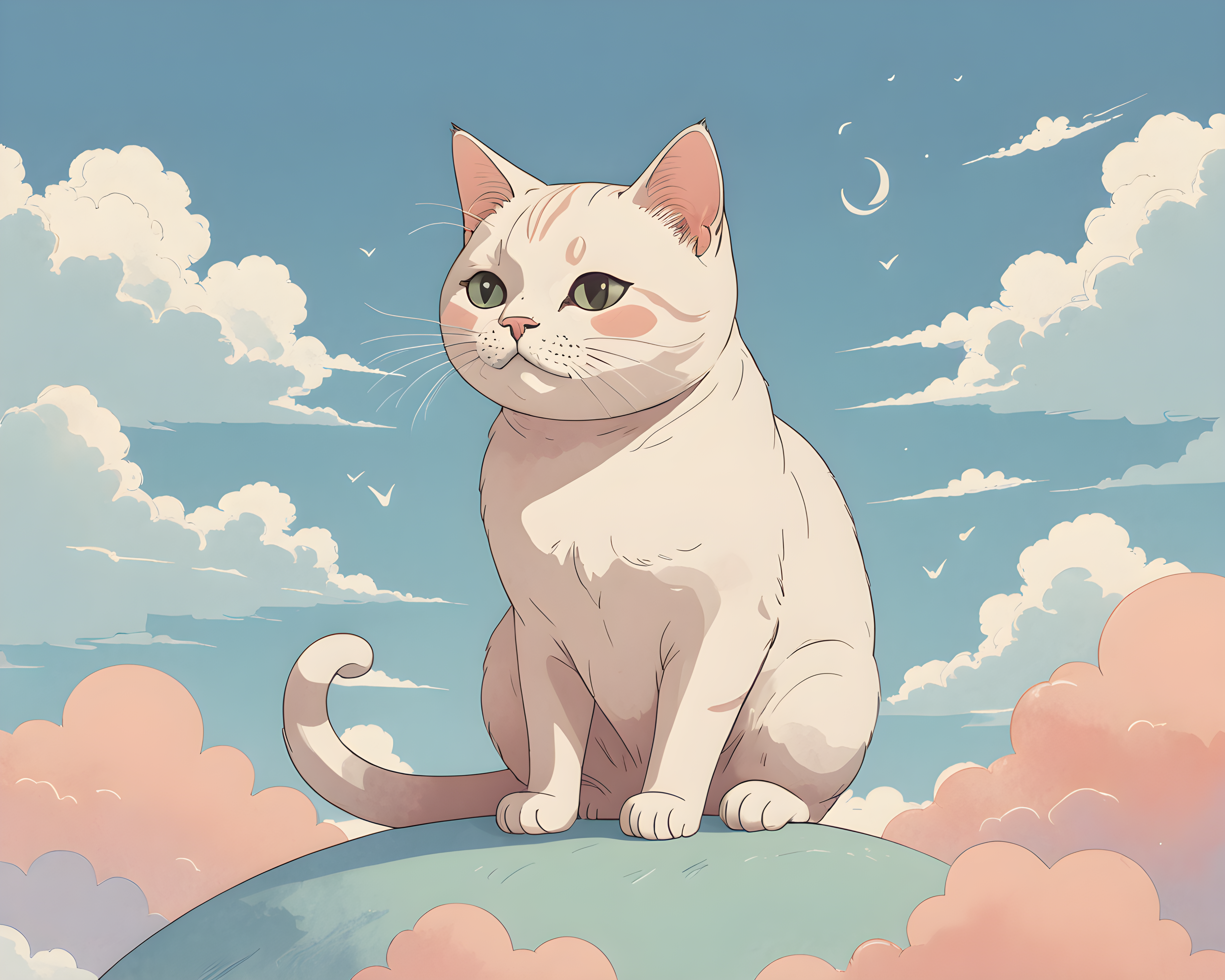 Monoline Cat — Nursery (Funny)