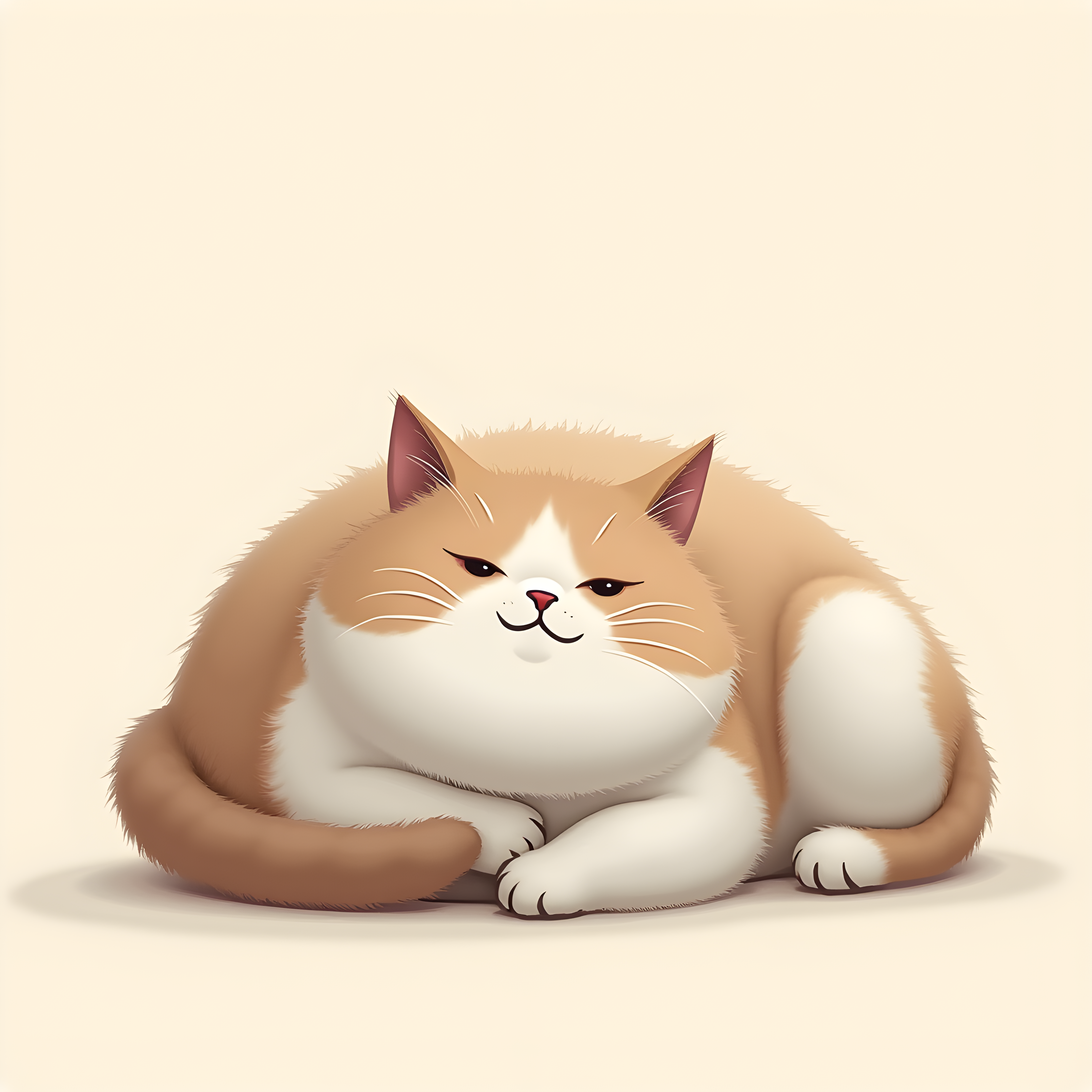 Monoline Cat — Realistic (Funny)