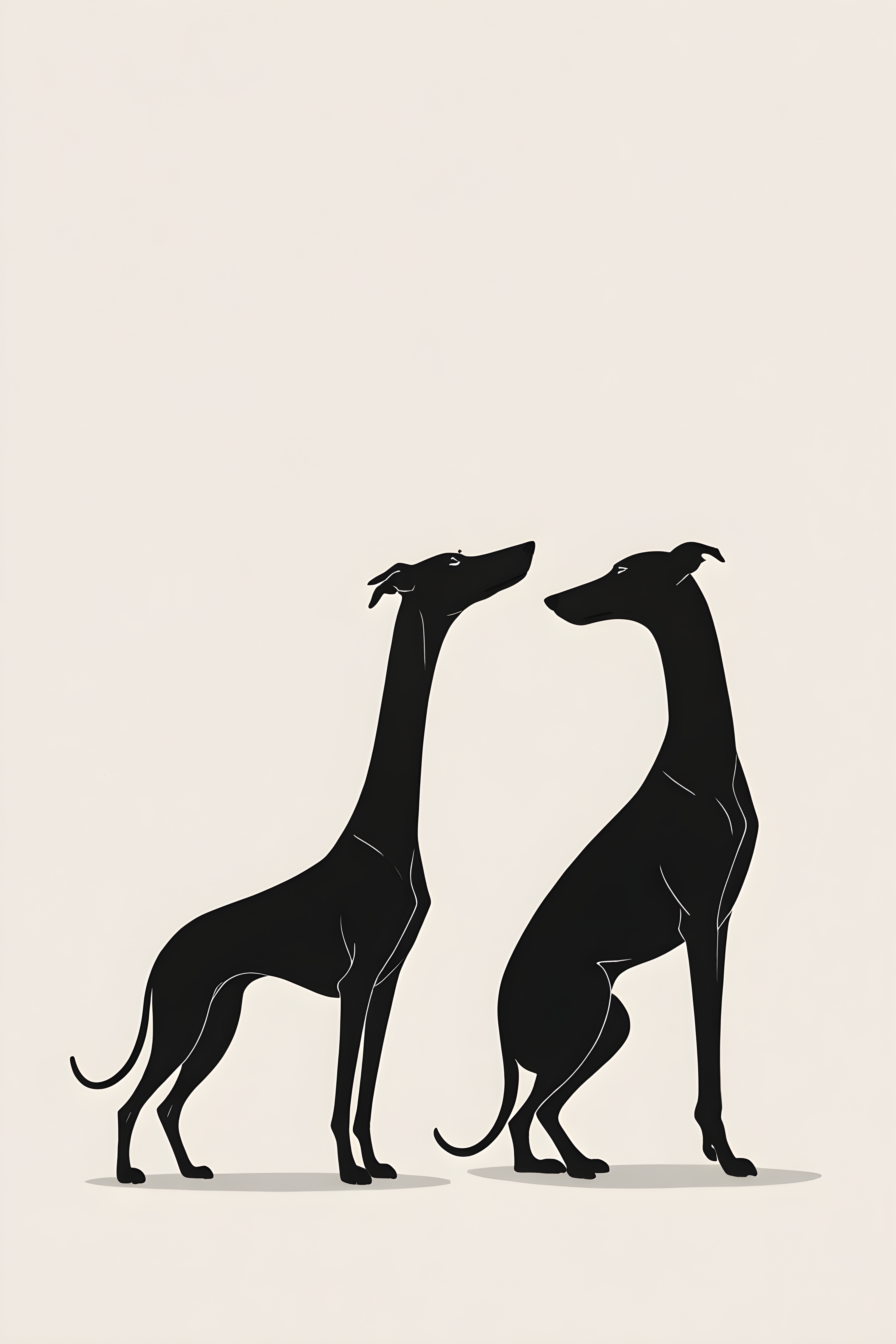 Silhouette Greyhound — Minimalist Line Art (Aesthetic)