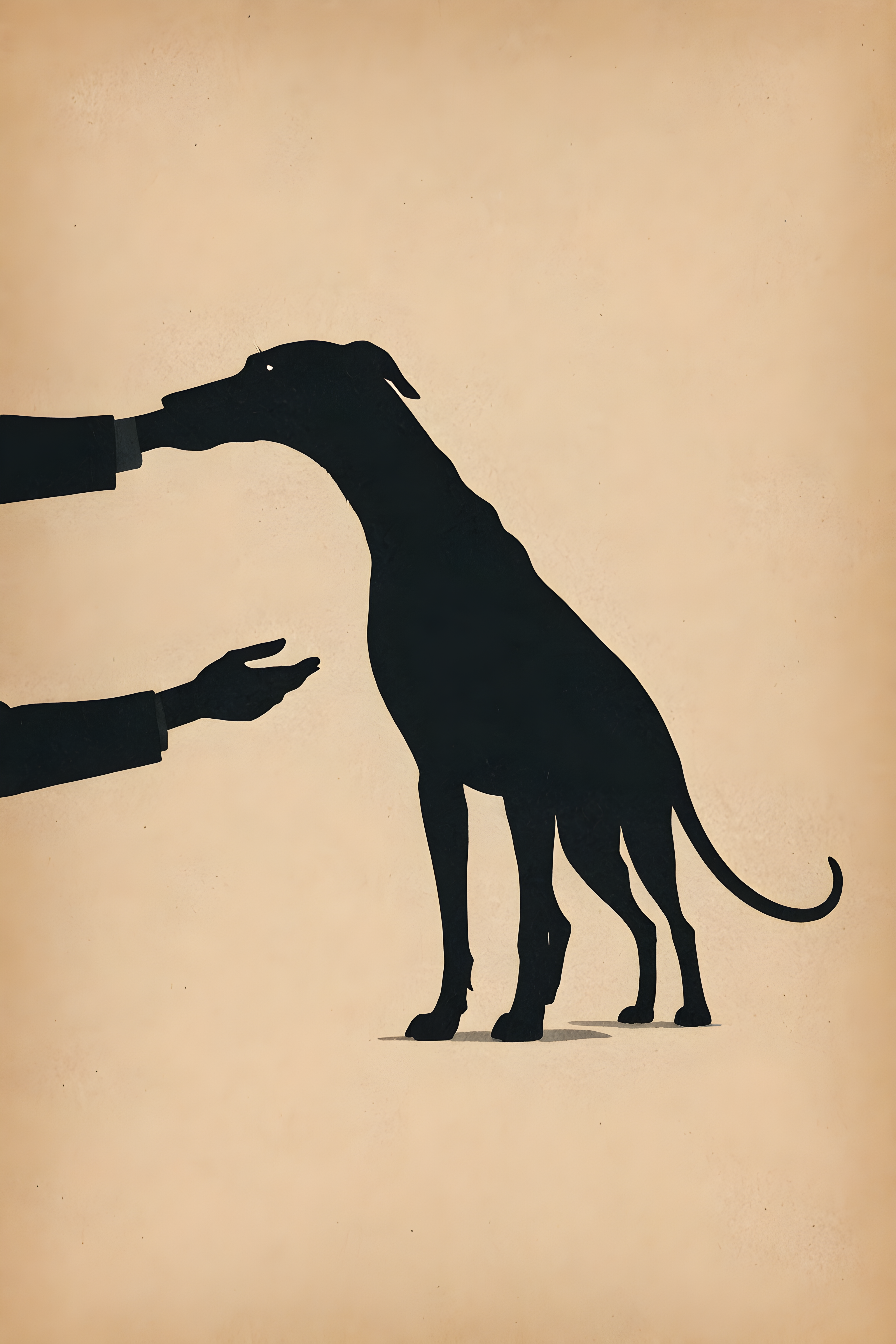 Silhouette Greyhound — Vintage Poster (Aesthetic)
