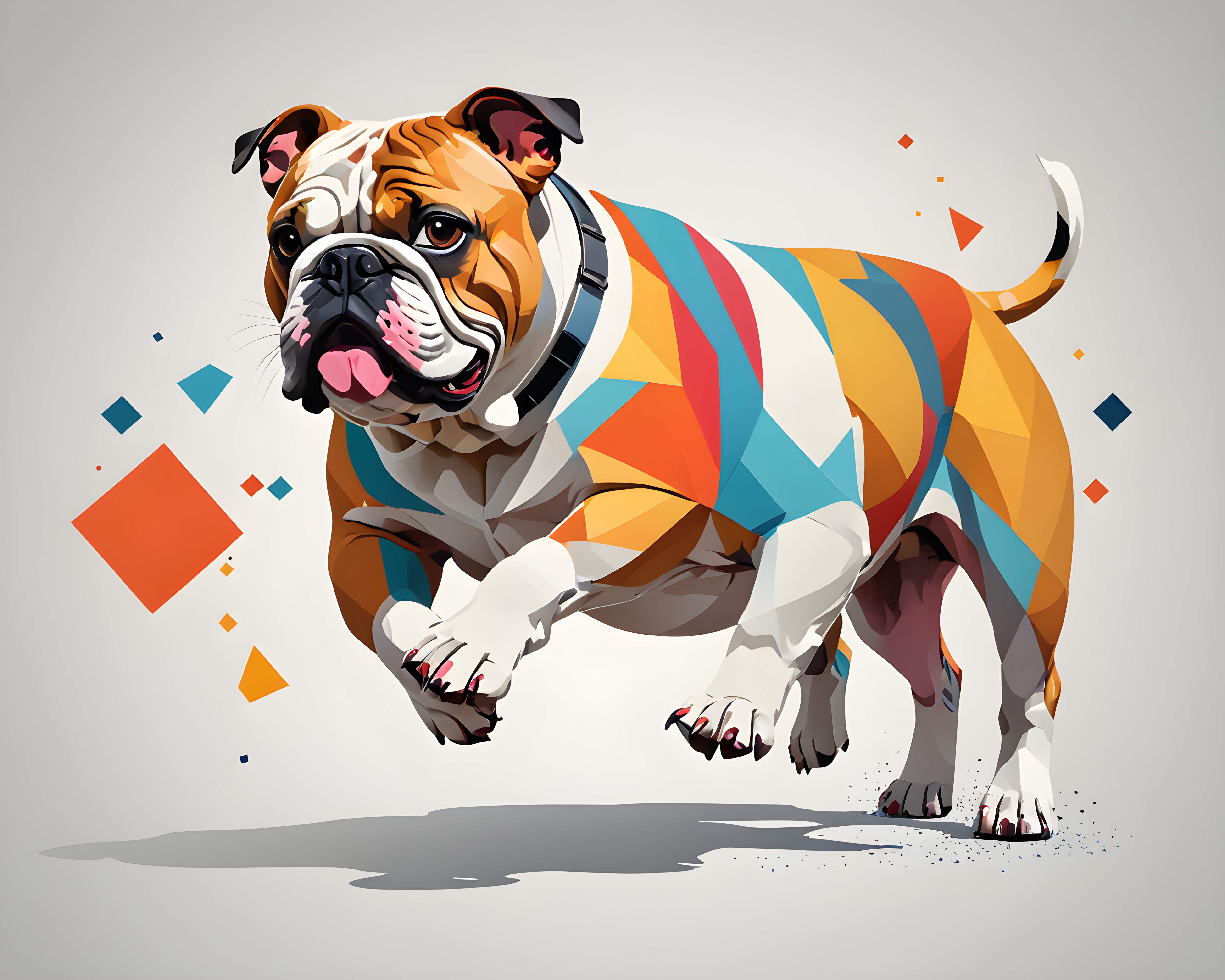 Simple Shape Bulldog — Abstract (Emotional)