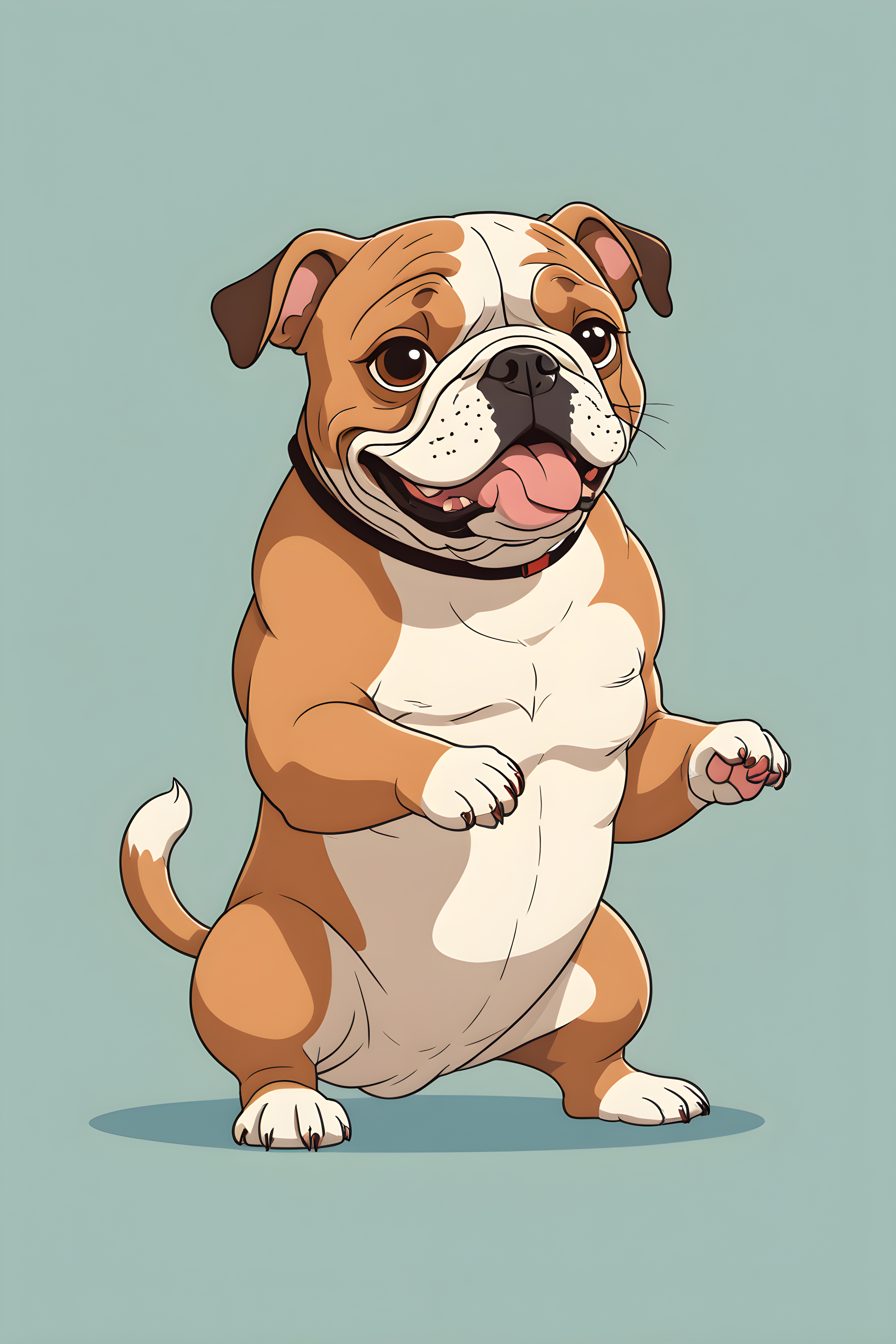 Simple Shape Bulldog — Cartoon / Kawaii (Motivational)