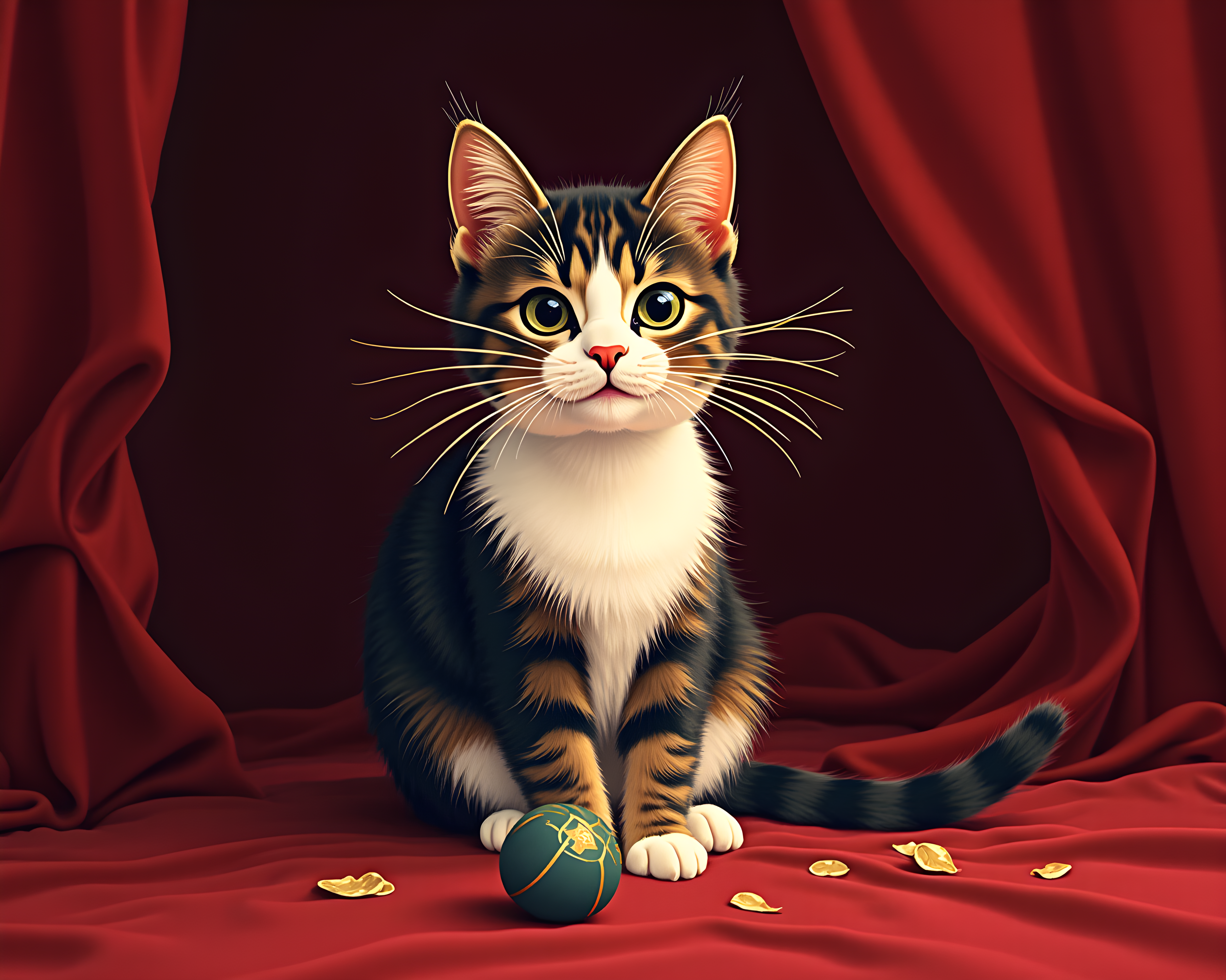 Single Line Cat — Luxury (Playful)