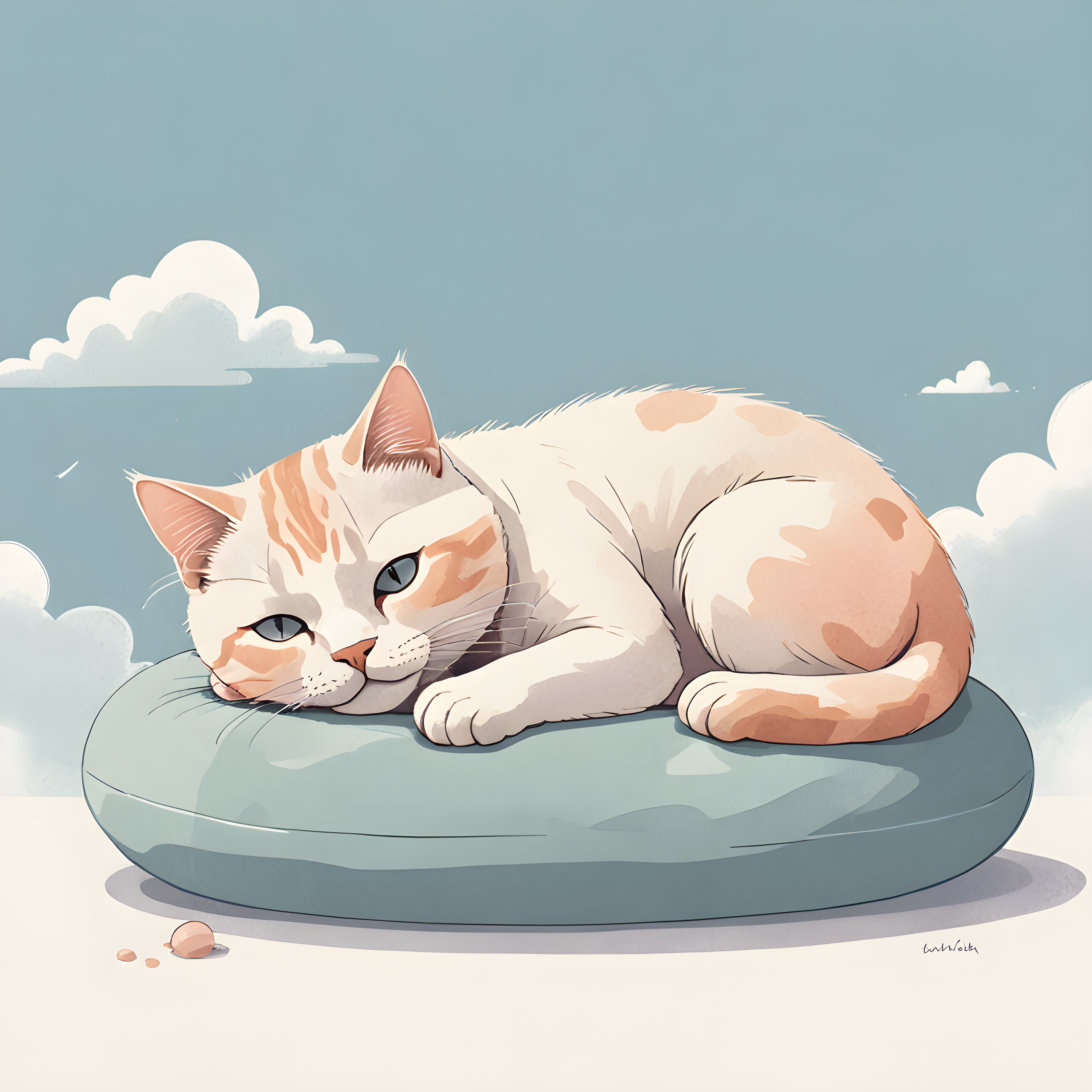 Single Line Cat — Nursery (Playful)
