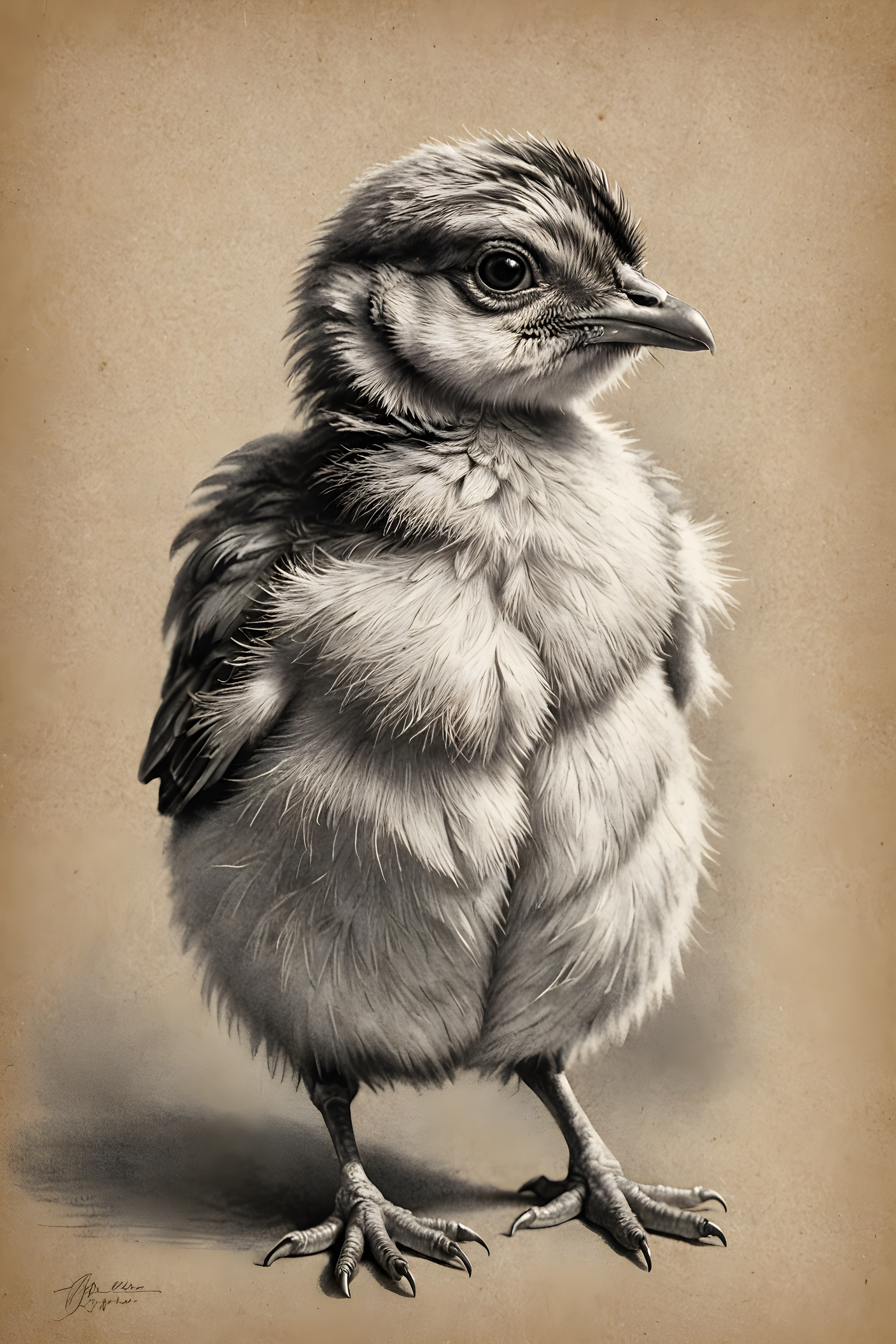 Chick — Pencil Sketch (Romantic)