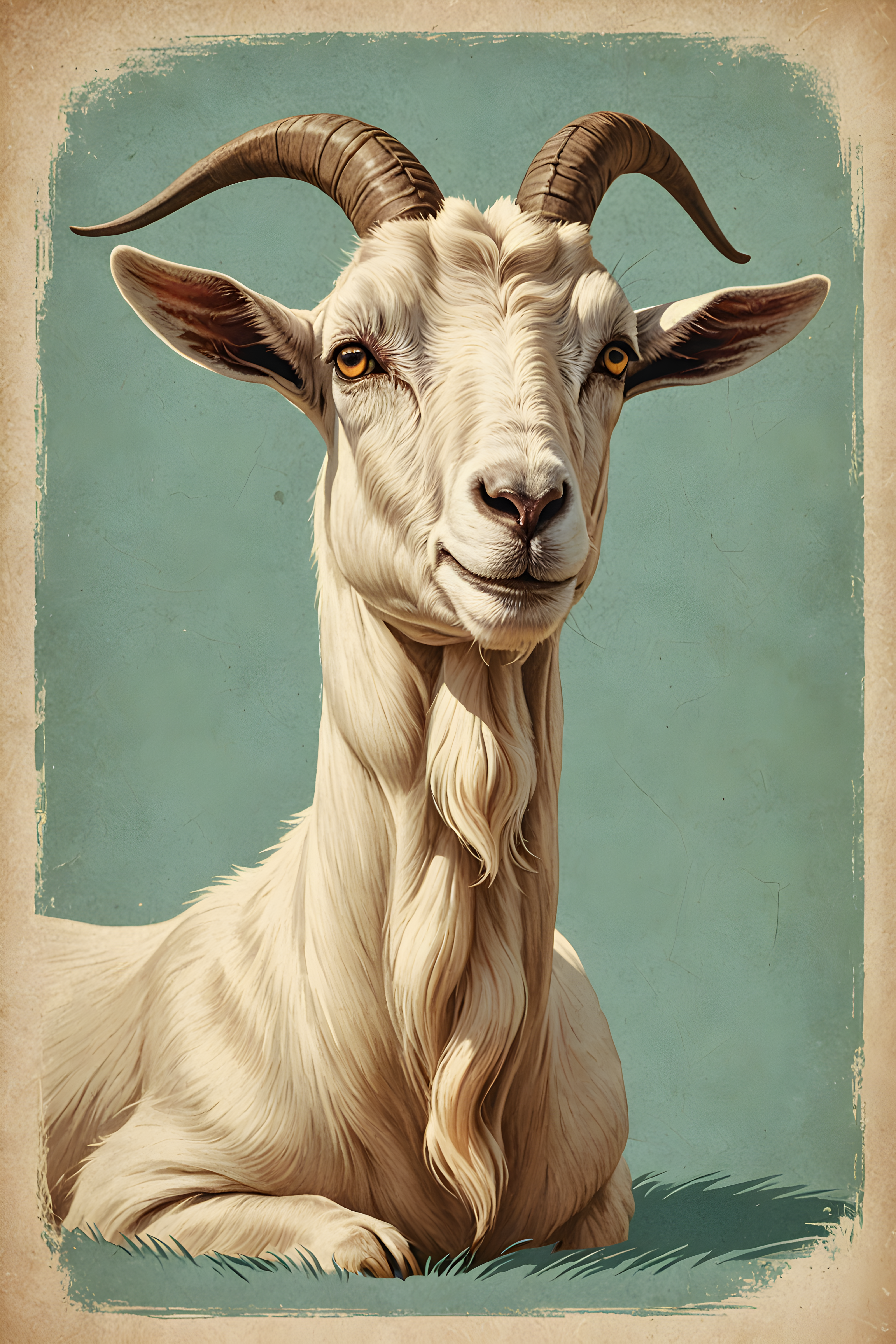 Goat — Vintage Poster (Fantasy)