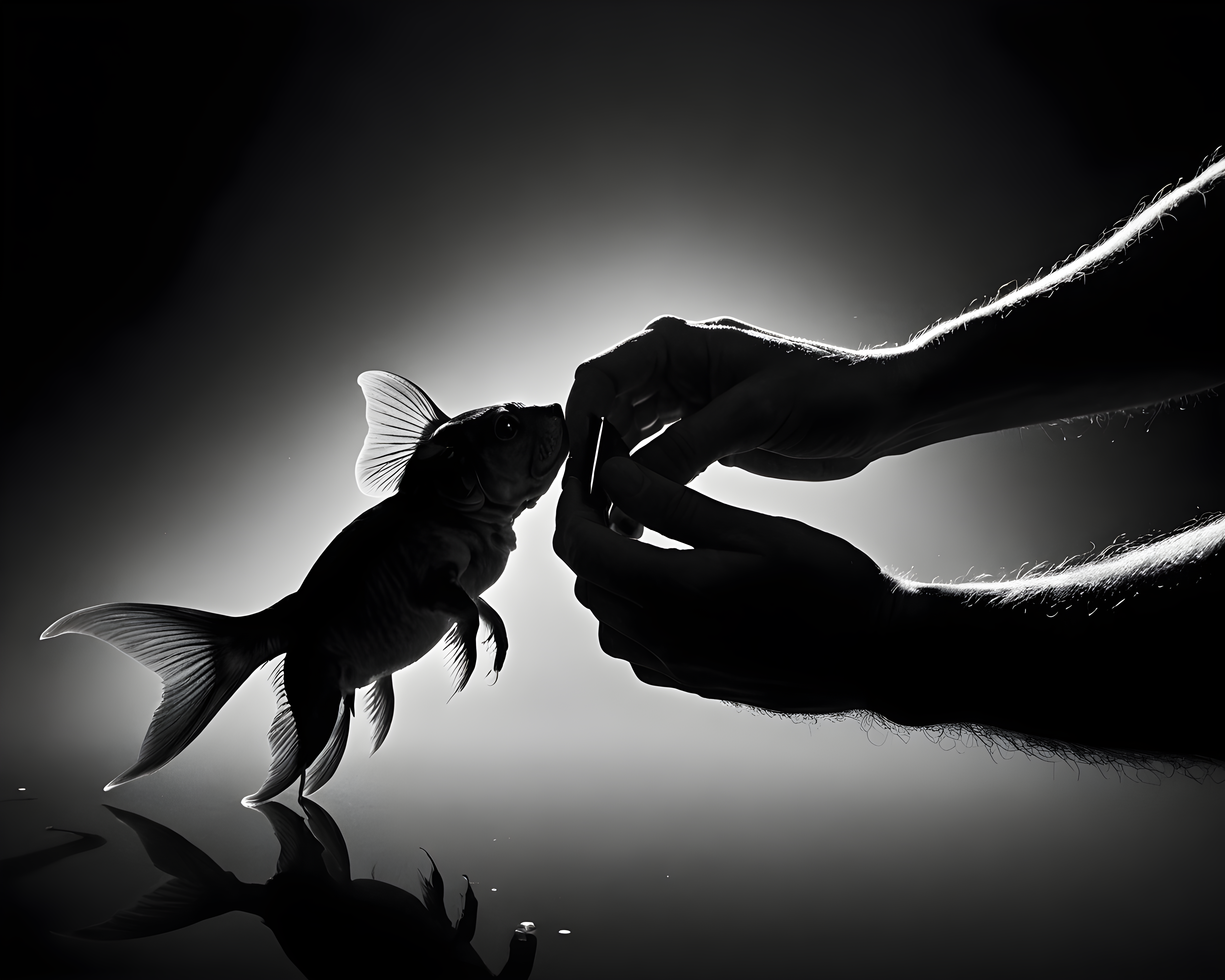 Goldfish — Black & White (Motivational)